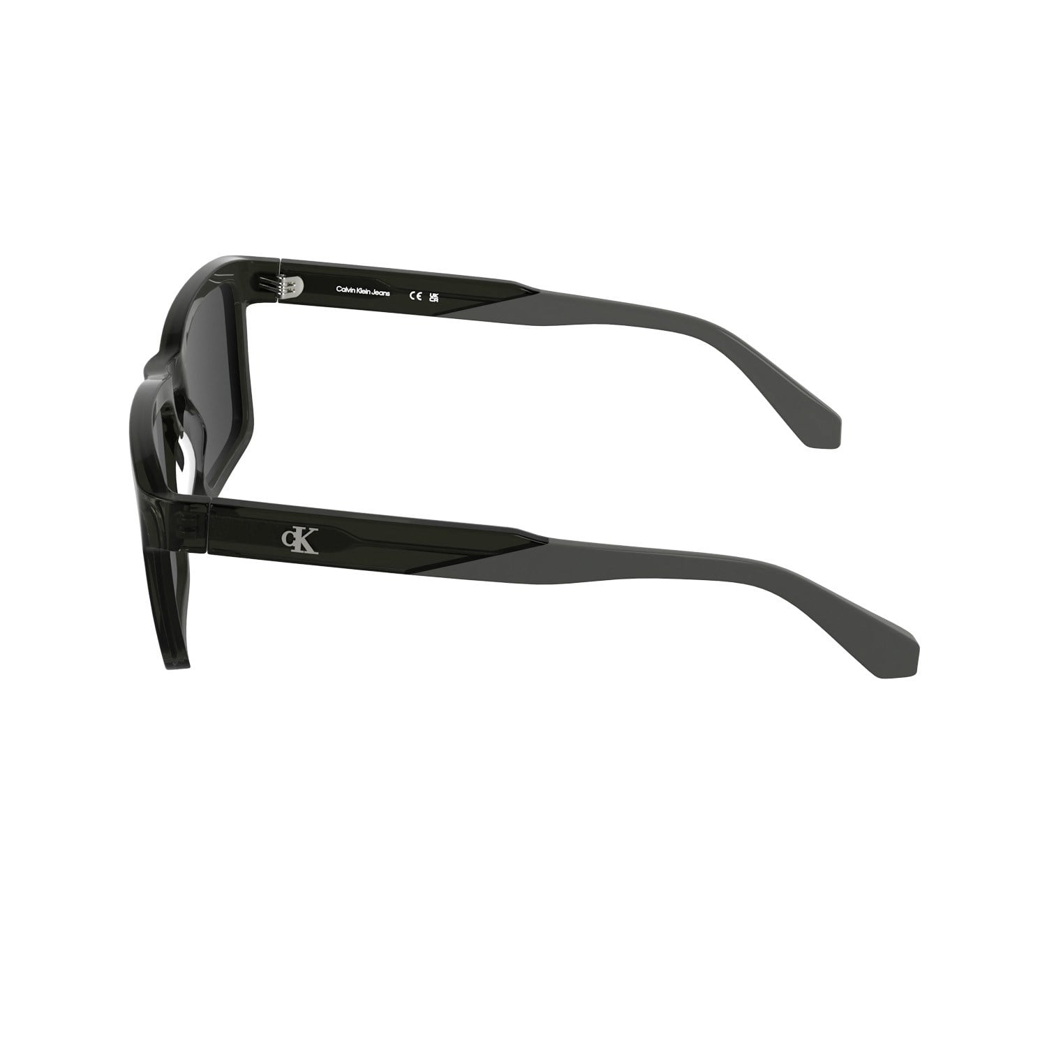 Calvin Klein Jeans CKJ 25617S 050 56 Unisex Dikdörtgen Şeffaf Gri Kemik Güneş Gözlüğü
