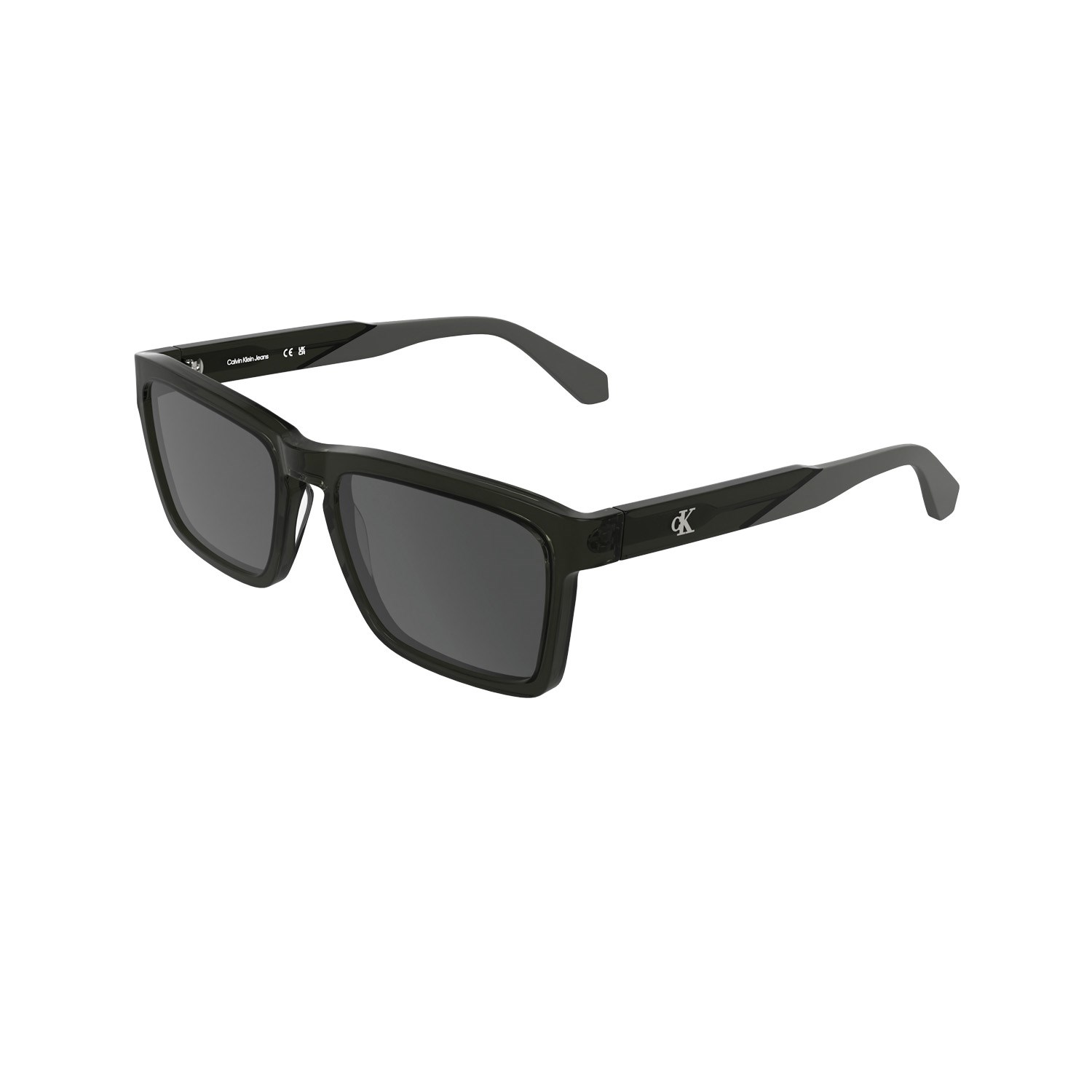 Calvin Klein Jeans CKJ 25617S 050 56 Unisex Dikdörtgen Şeffaf Gri Kemik Güneş Gözlüğü
