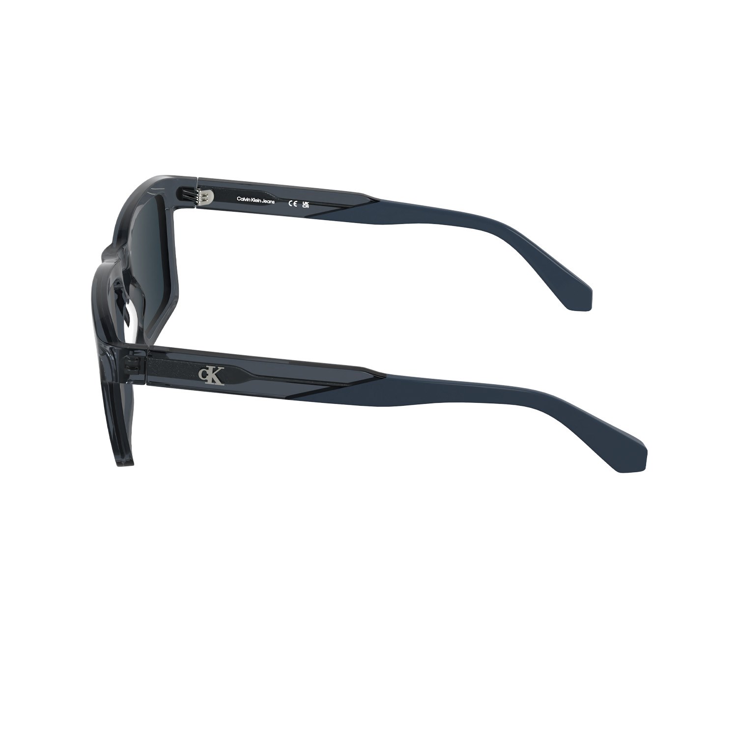 Calvin Klein Jeans CKJ 25617S 400 56 Unisex Dikdörtgen Şeffaf Mavi Kemik Güneş Gözlüğü