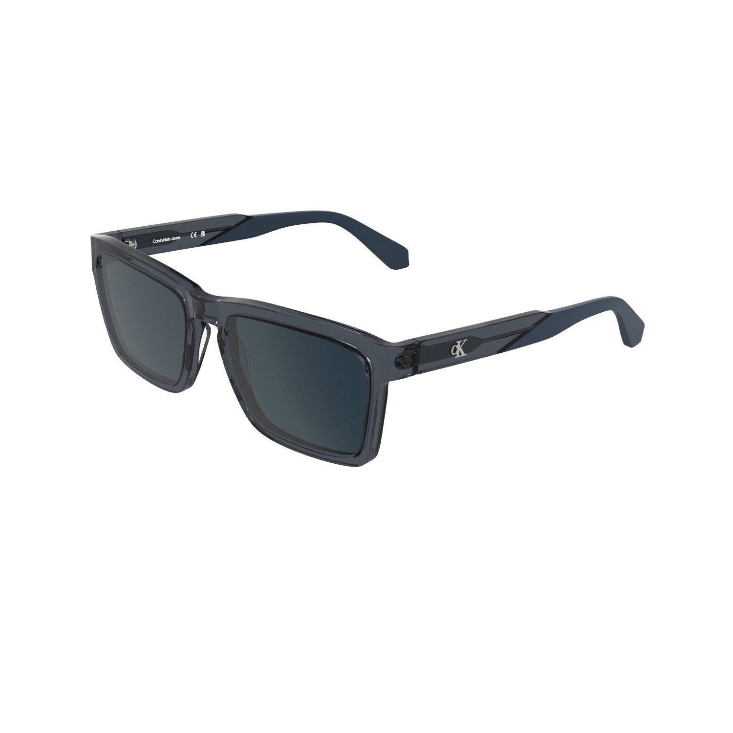 Calvin Klein Jeans CKJ 25617S 400 56 Unisex Dikdörtgen Şeffaf Mavi Kemik Güneş Gözlüğü