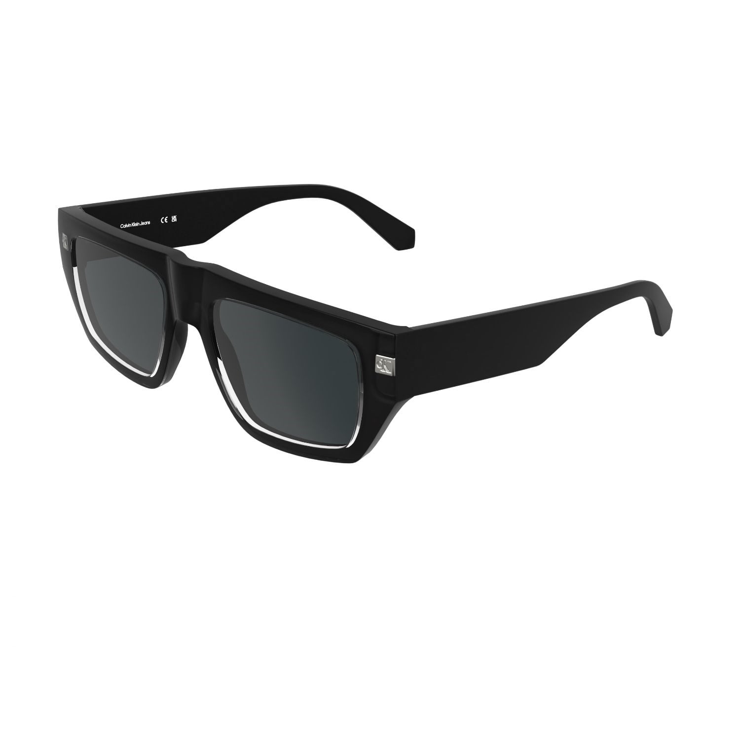 Calvin Klein Jeans CKJ 25619S 001 54 Unisex Dikdörtgen Siyah Kemik Güneş Gözlüğü
