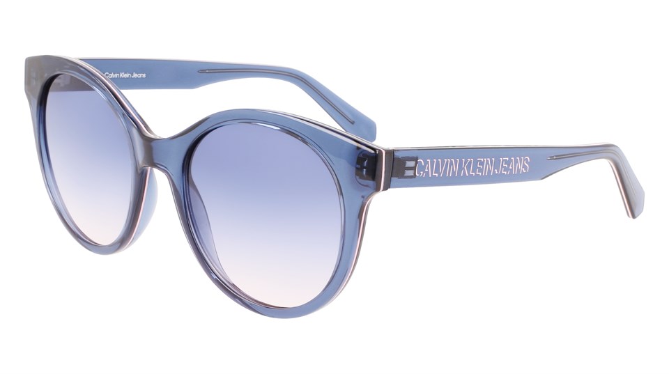 Calvin Klein Jeans CKJ 21628S 400 53 Kadın Yuvarlak Lacivert Kemik Güneş Gözlüğü