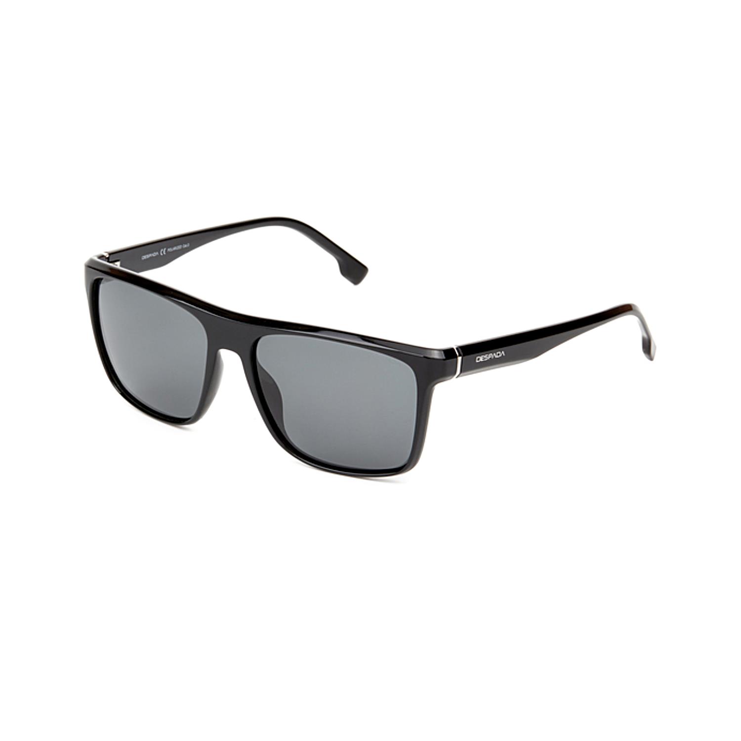 Despada DS 2324 C1 58 Polarize Unisex Kare Parlak Siyah Kemik Güneş Gözlüğü