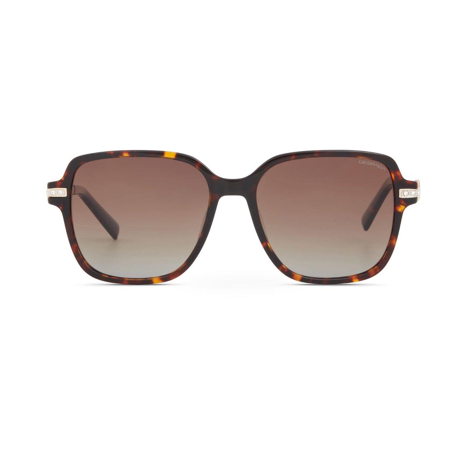 Despada DS 2443 C2 55 Unisex Kare Kırçıllı Kahverengi Kemik Güneş Gözlüğü