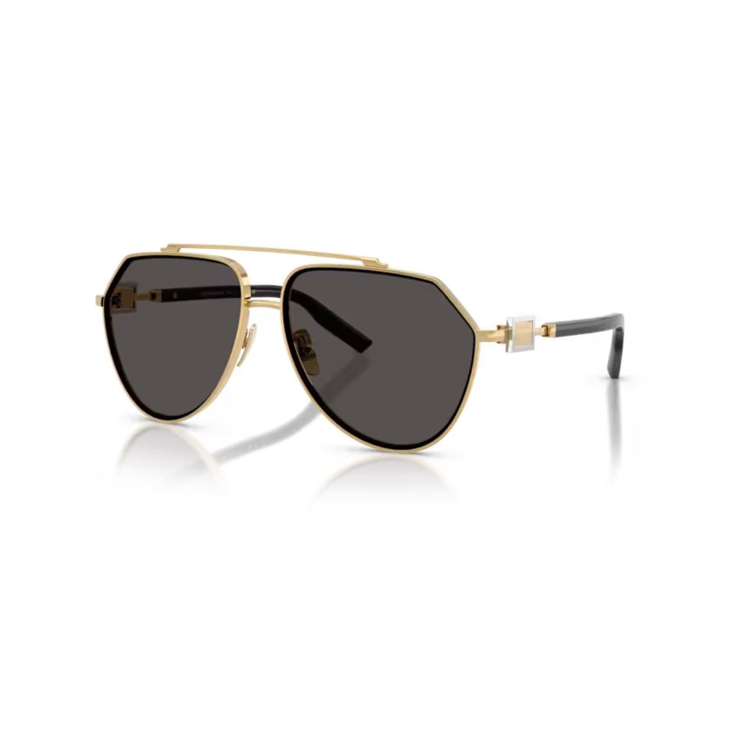 Dolce Gabbana DG 2315 0287 62 Erkek Pilot Gold Metal Güneş Gözlüğü