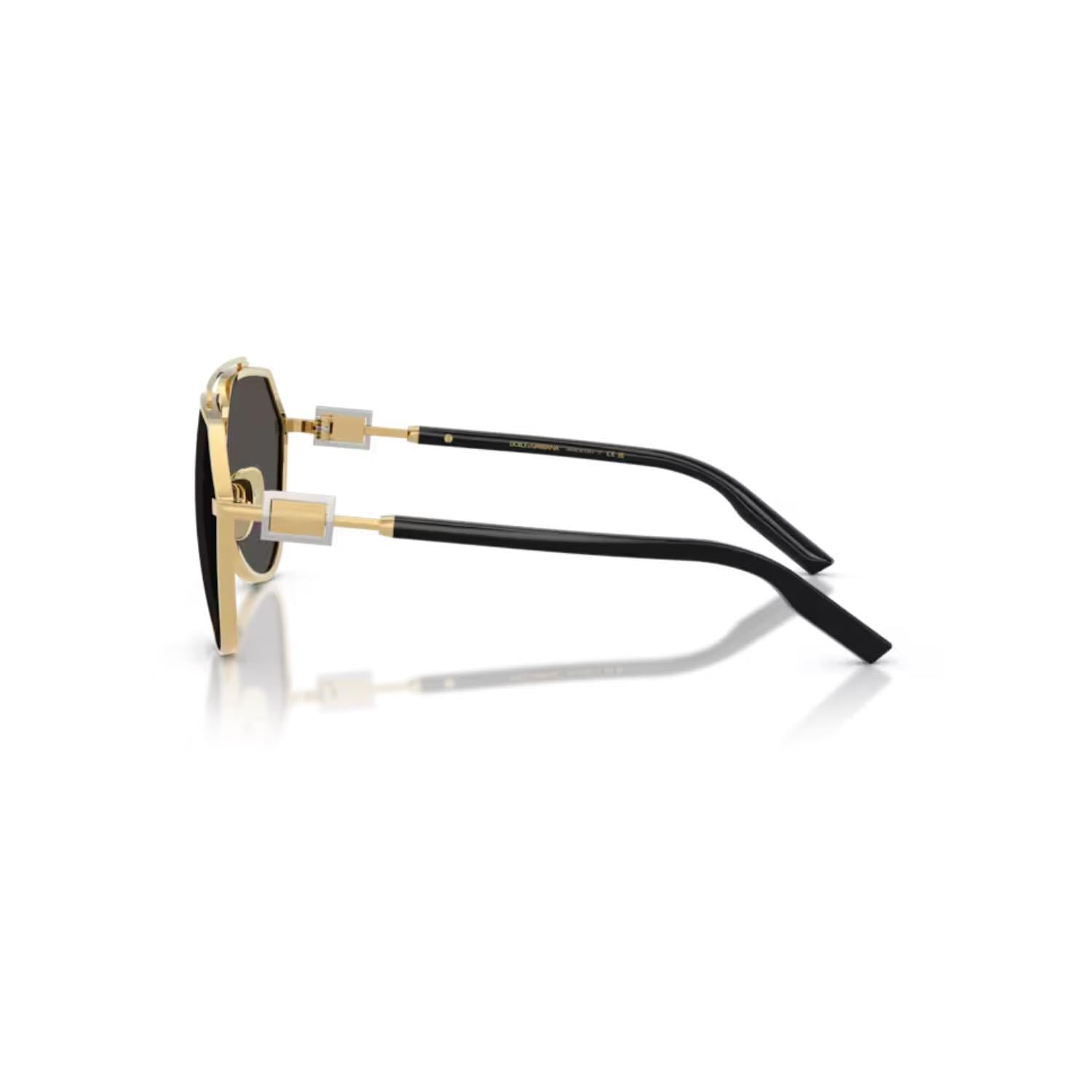 Dolce Gabbana DG 2315 0287 62 Erkek Pilot Gold Metal Güneş Gözlüğü