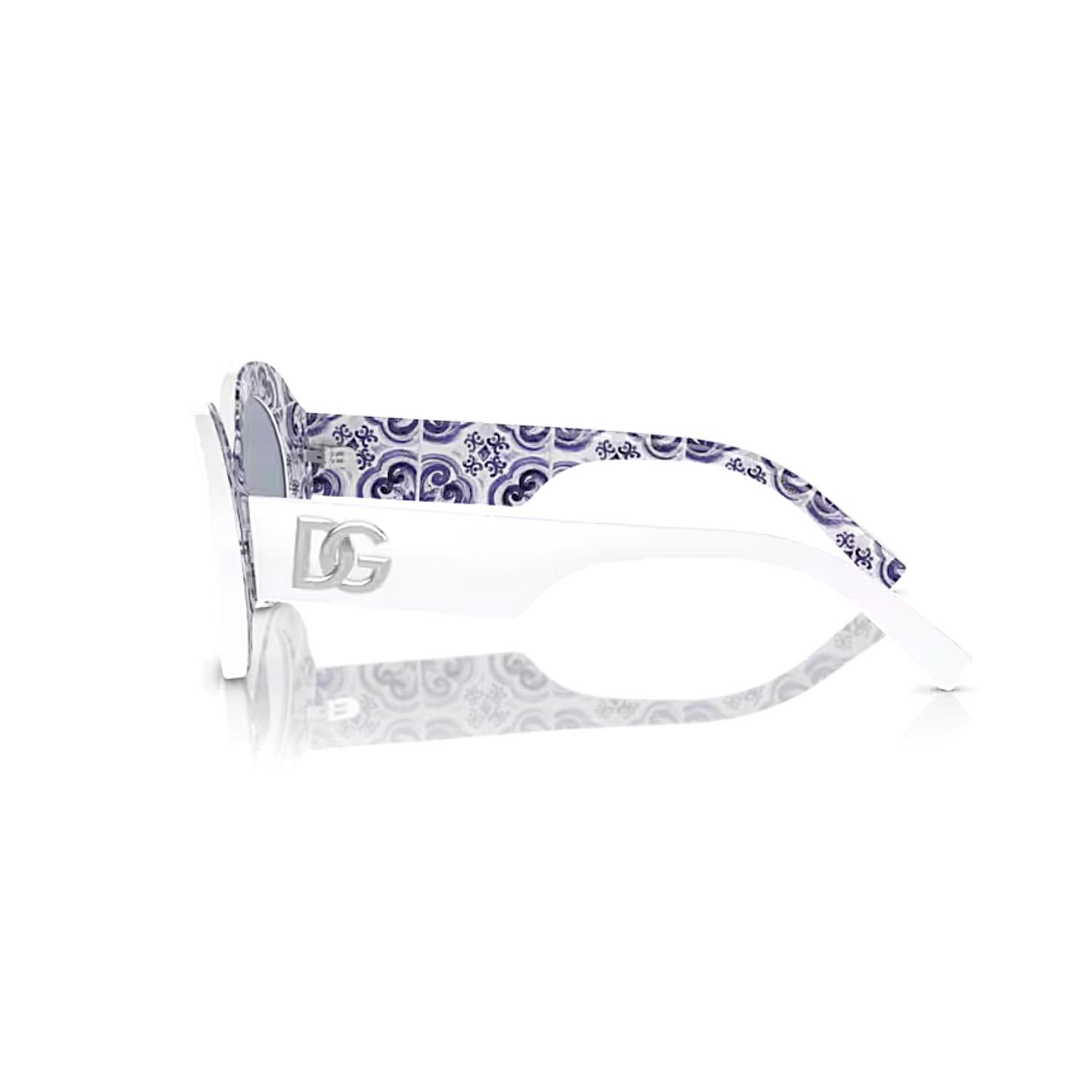 Dolce Gabbana DG 4448 337155 51 Kadın Oval Beyaz Kemik Güneş Gözlüğü