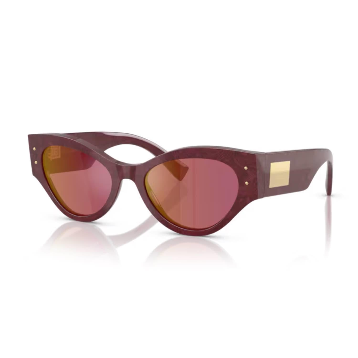 Dolce Gabbana DG 4480 3442D0 53 Kadın Kelebek Bordo Kemik Güneş Gözlüğü