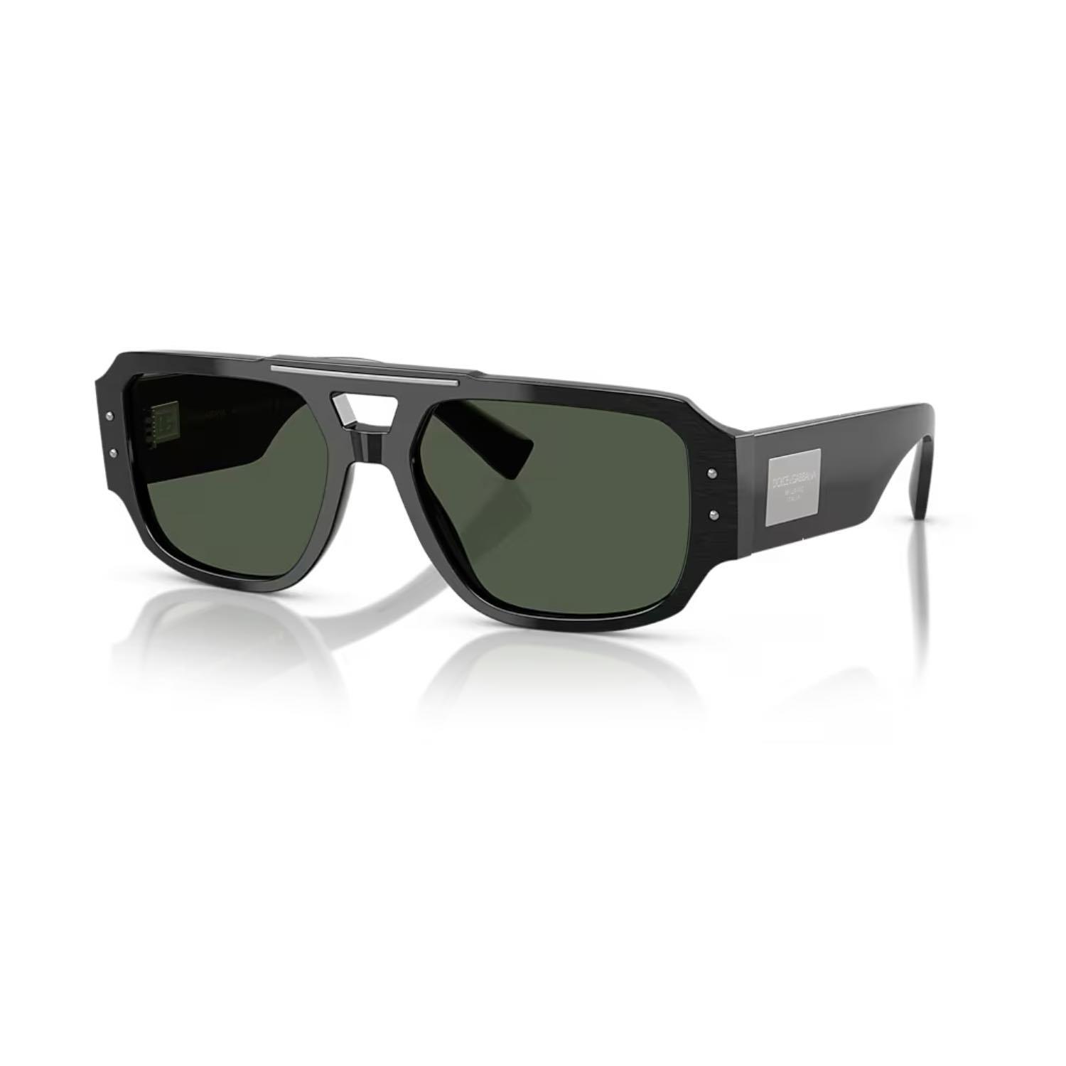 Dolce Gabbana DG 4482 28209A 57 Erkek Pilot Siyah Kemik Güneş Gözlüğü