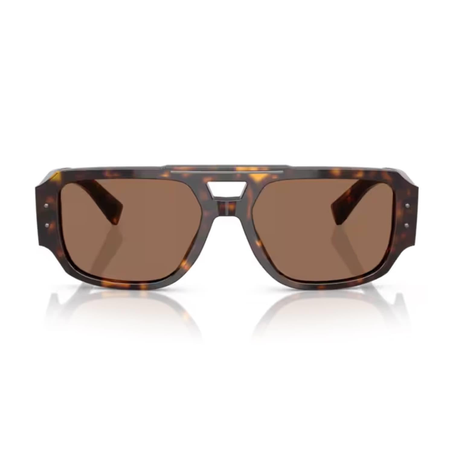Dolce Gabbana DG 4482 50273 57 Erkek Pilot Kırçıllı Kahverengi Kemik Güneş Gözlüğü