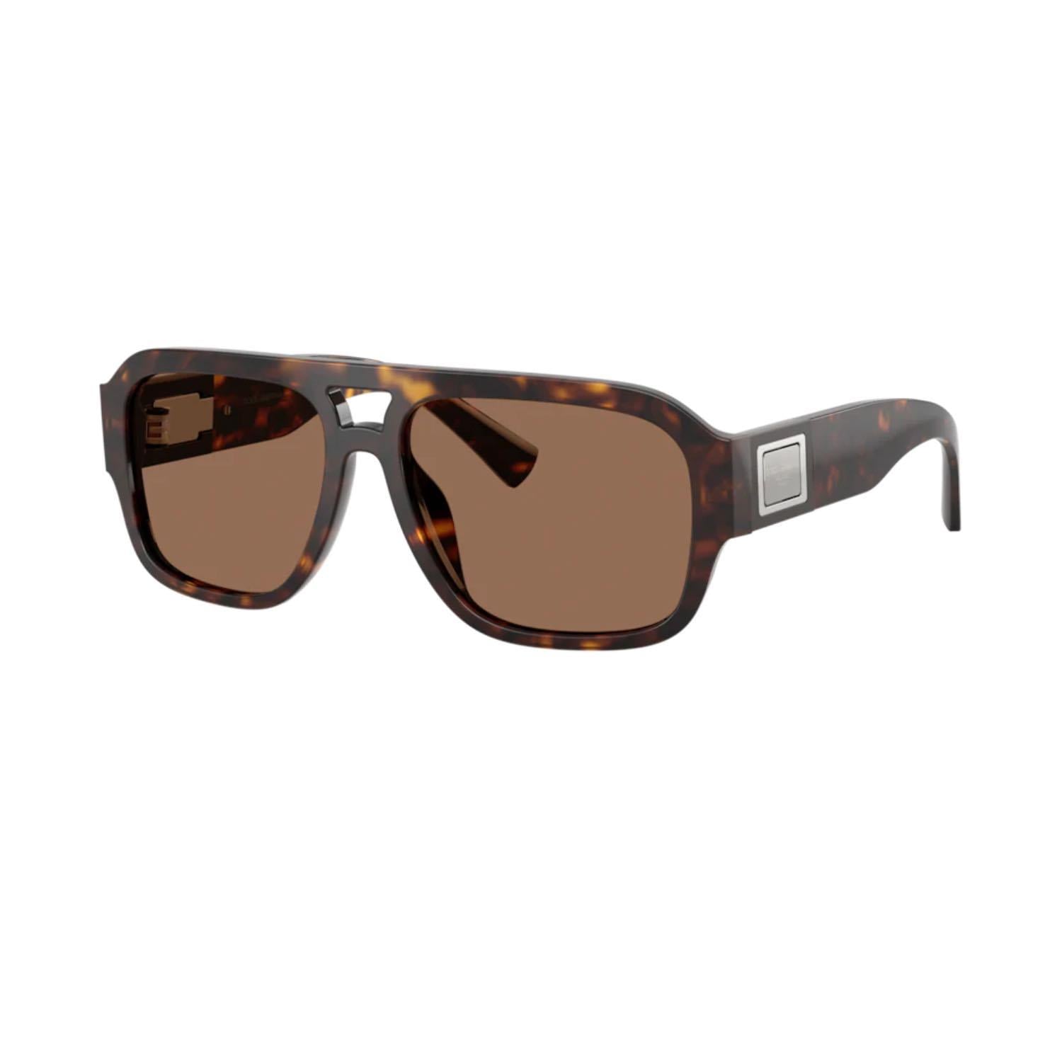 Dolce Gabbana DG 4506 50273 58 Erkek Pilot Kırçıllı Kahverengi Kemik Güneş Gözlüğü