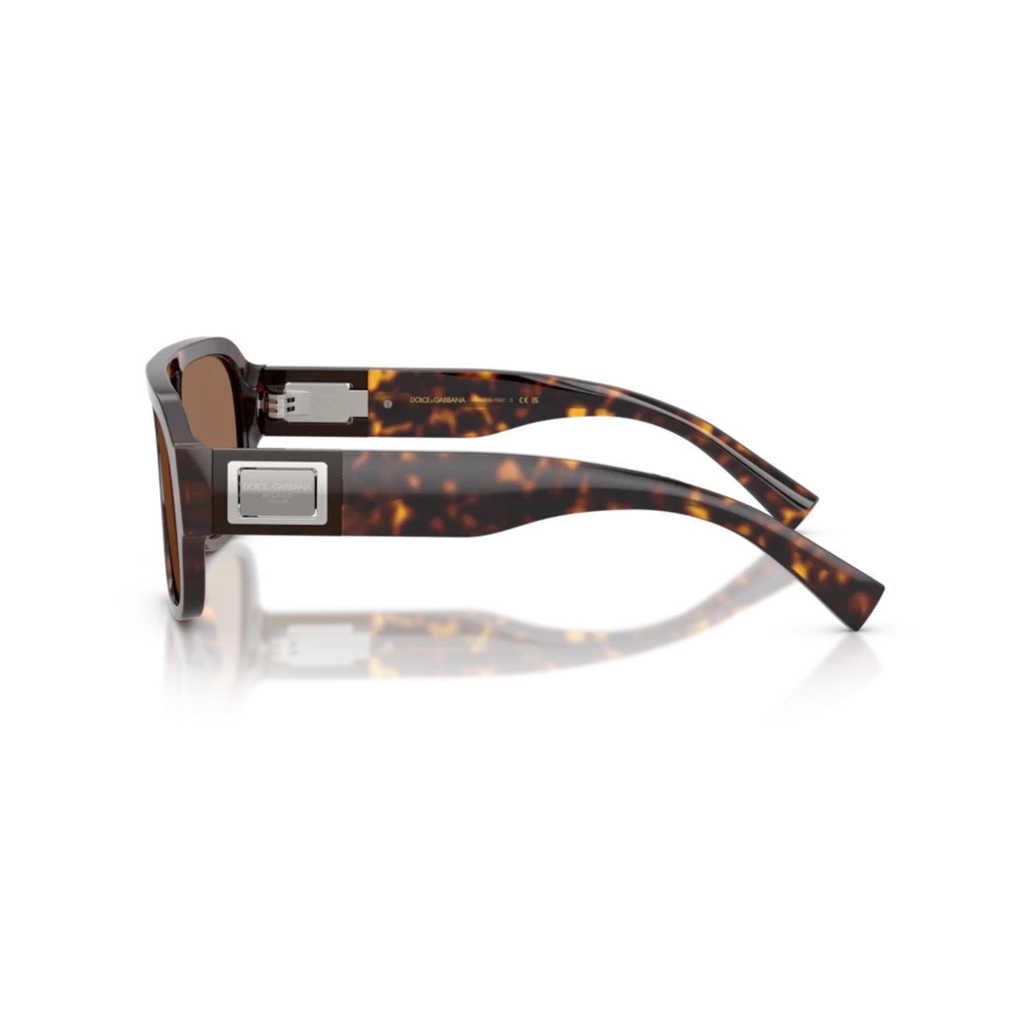 Dolce Gabbana DG 4506 50273 58 Erkek Pilot Kırçıllı Kahverengi Kemik Güneş Gözlüğü