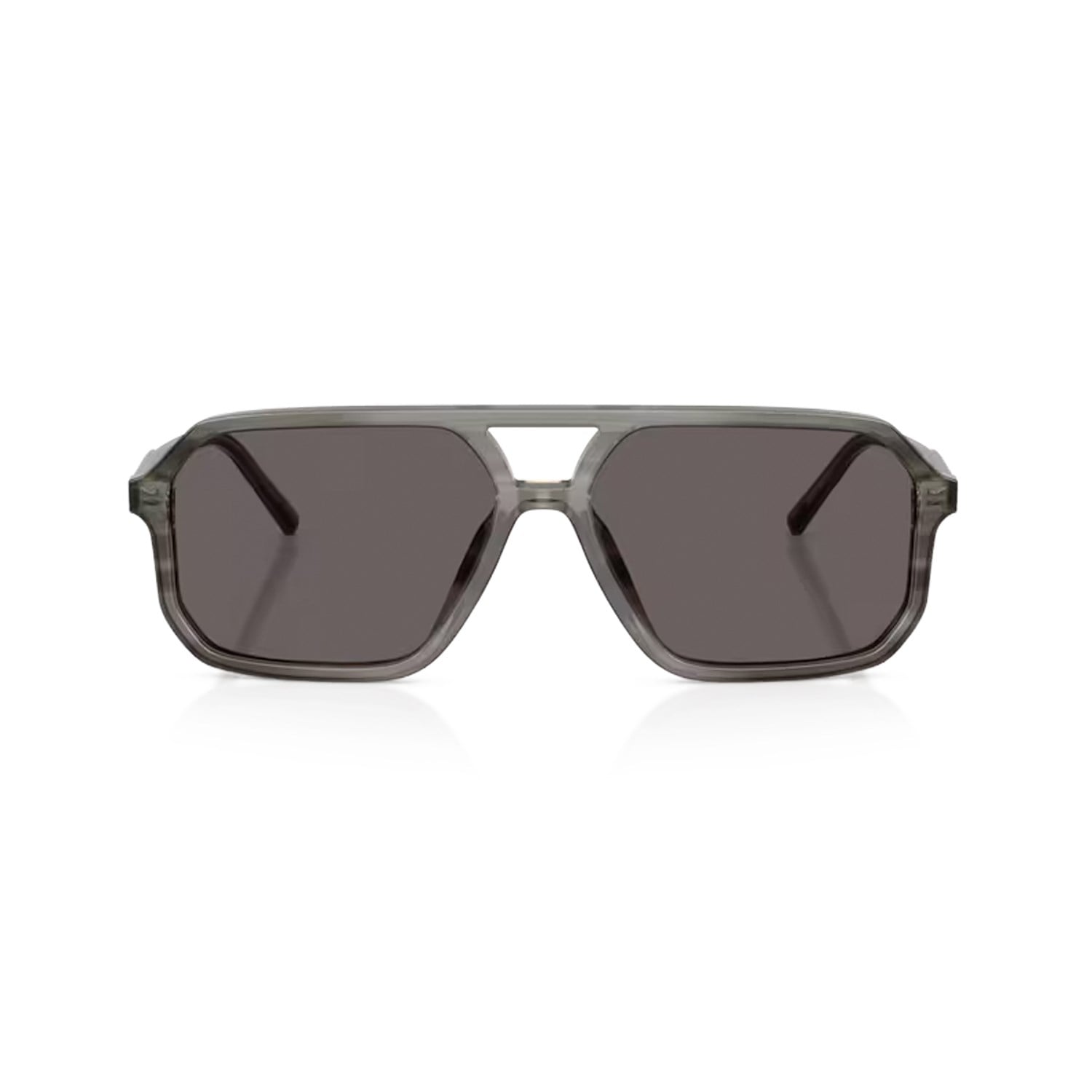 Dolce Gabbana DG 4541 347987 59 Erkek Pilot Çizgili Şeffaf Gri Kemik Güneş Gözlüğü