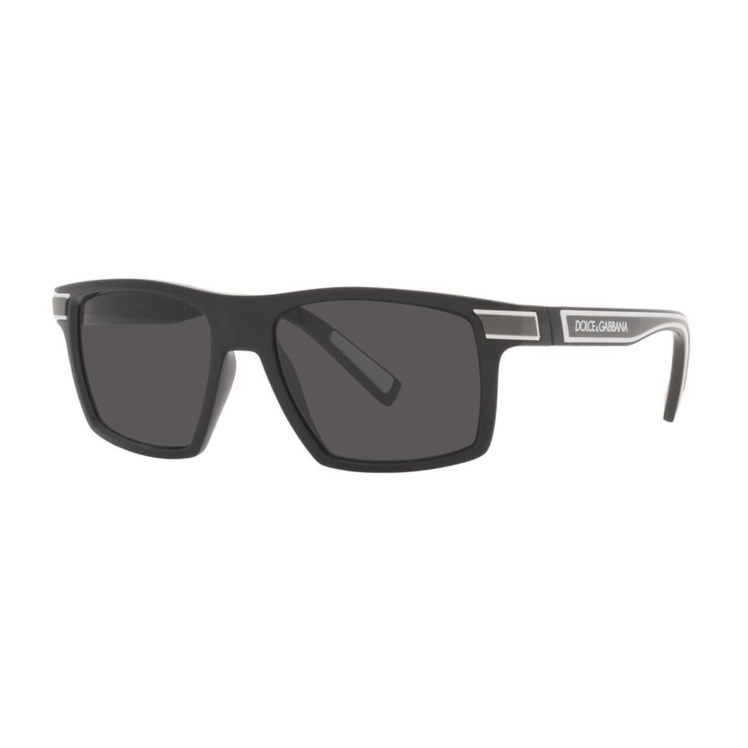 Dolce Gabbana DG 6160 5016G 54 Erkek Siyah Dikdörtgen Güneş Gözlüğü
