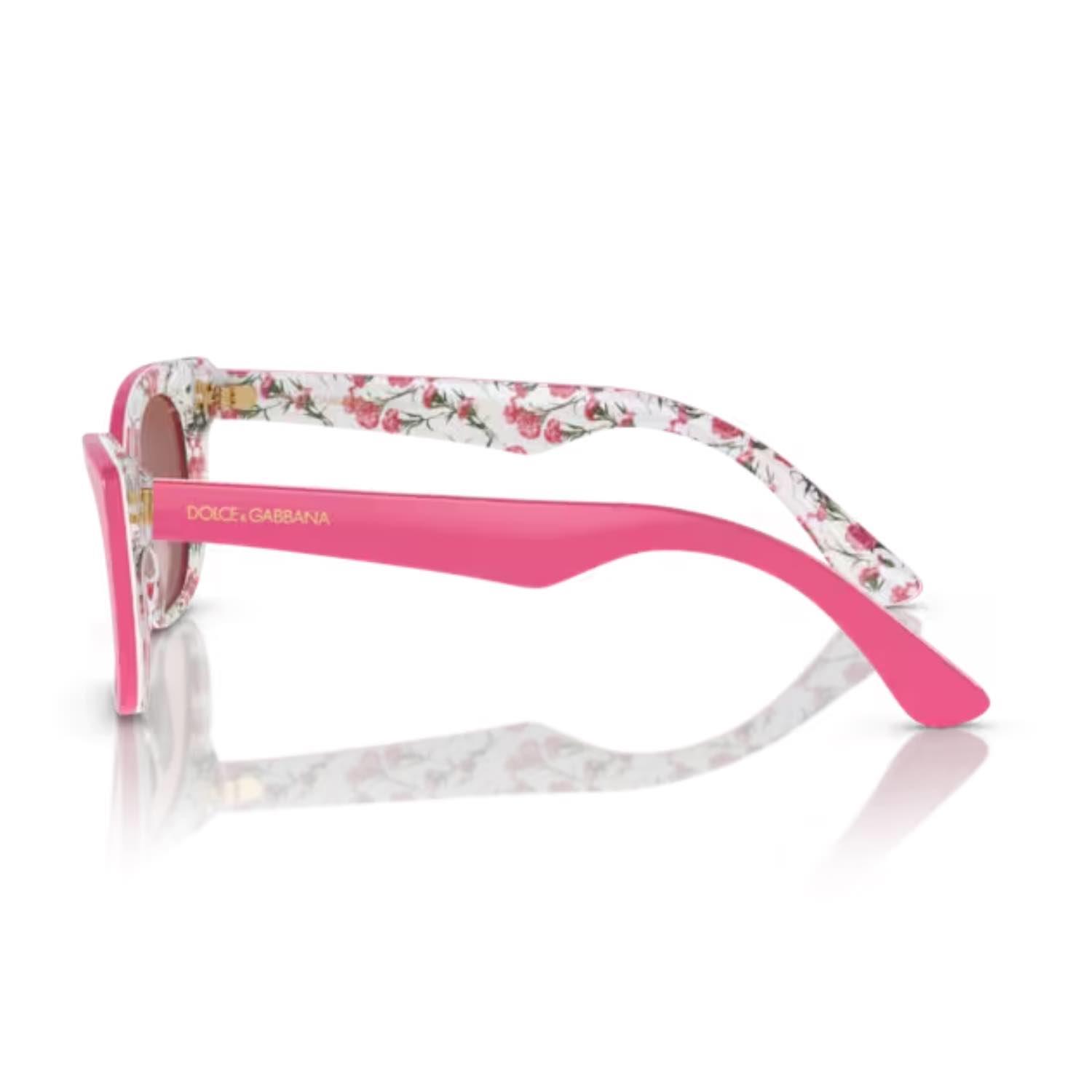 Dolce Gabbana DX 4427 3207Z 49 Çocuk Cat Eye Pembe Kemik Güneş Gözlüğü
