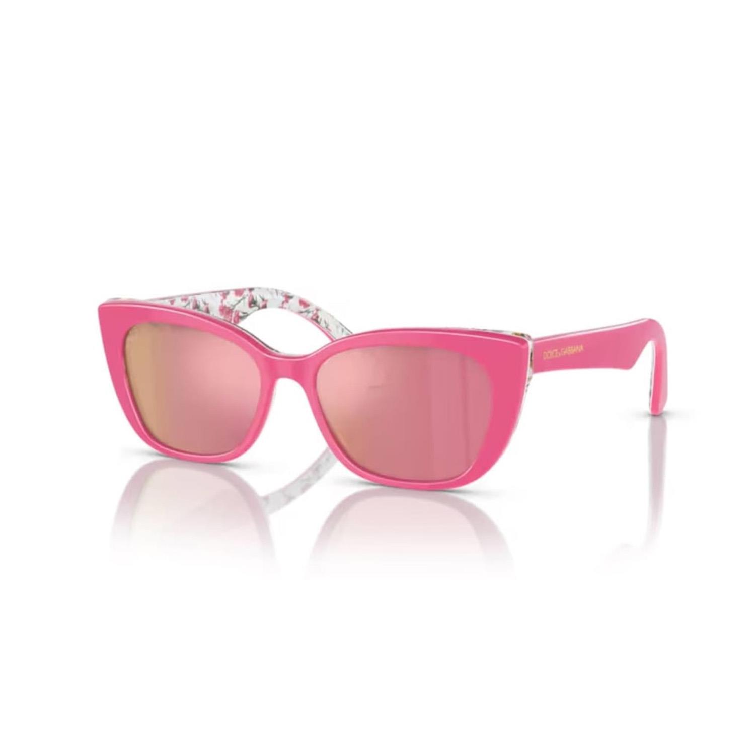Dolce Gabbana DX 4427 3207Z 49 Çocuk Cat Eye Pembe Kemik Güneş Gözlüğü