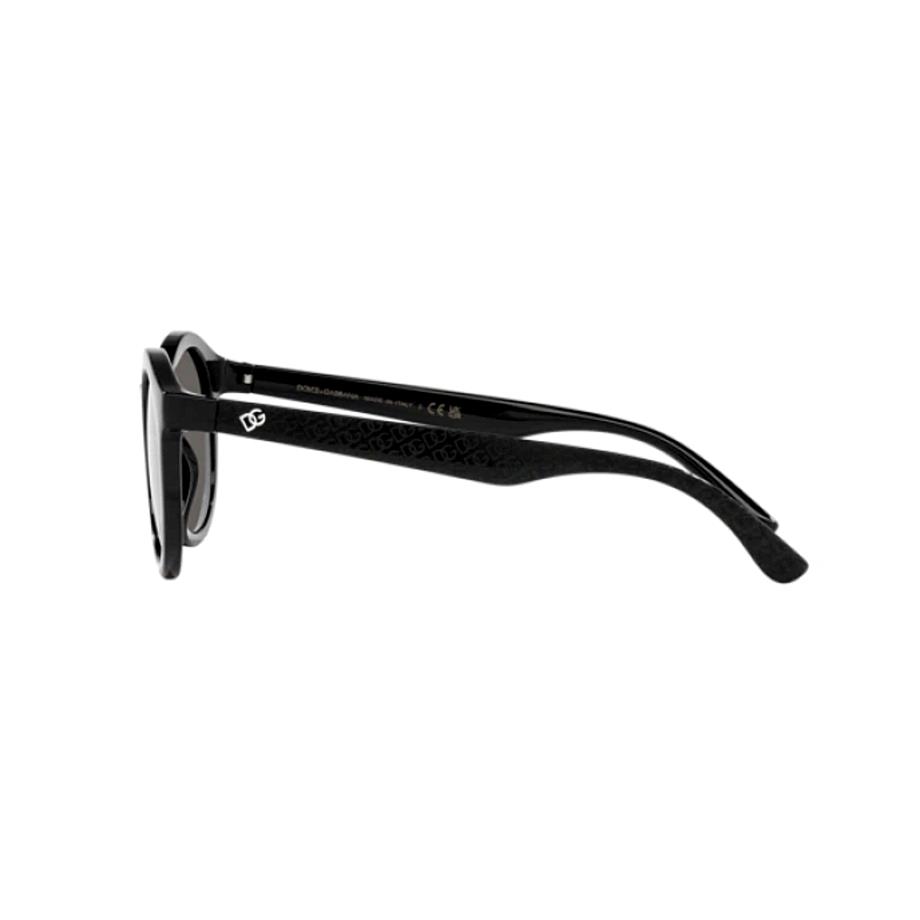 Dolce Gabbana DX 6002 50187 45 Çocuk Siyah Yuvarlak Güneş Gözlüğü