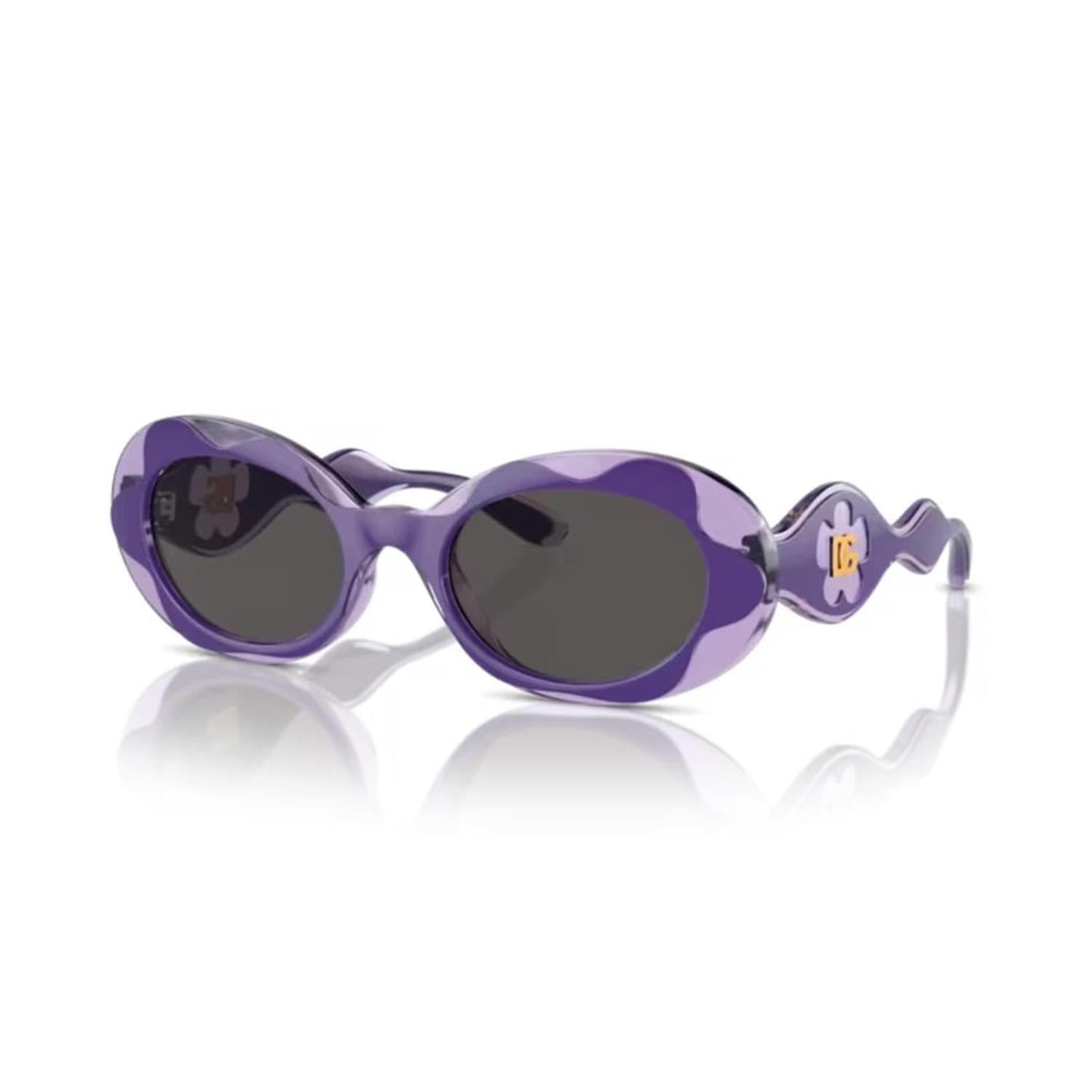 Dolce Gabbana DX 6005 333587 49 Çocuk Oval Mor Kemik Güneş Gözlüğü
