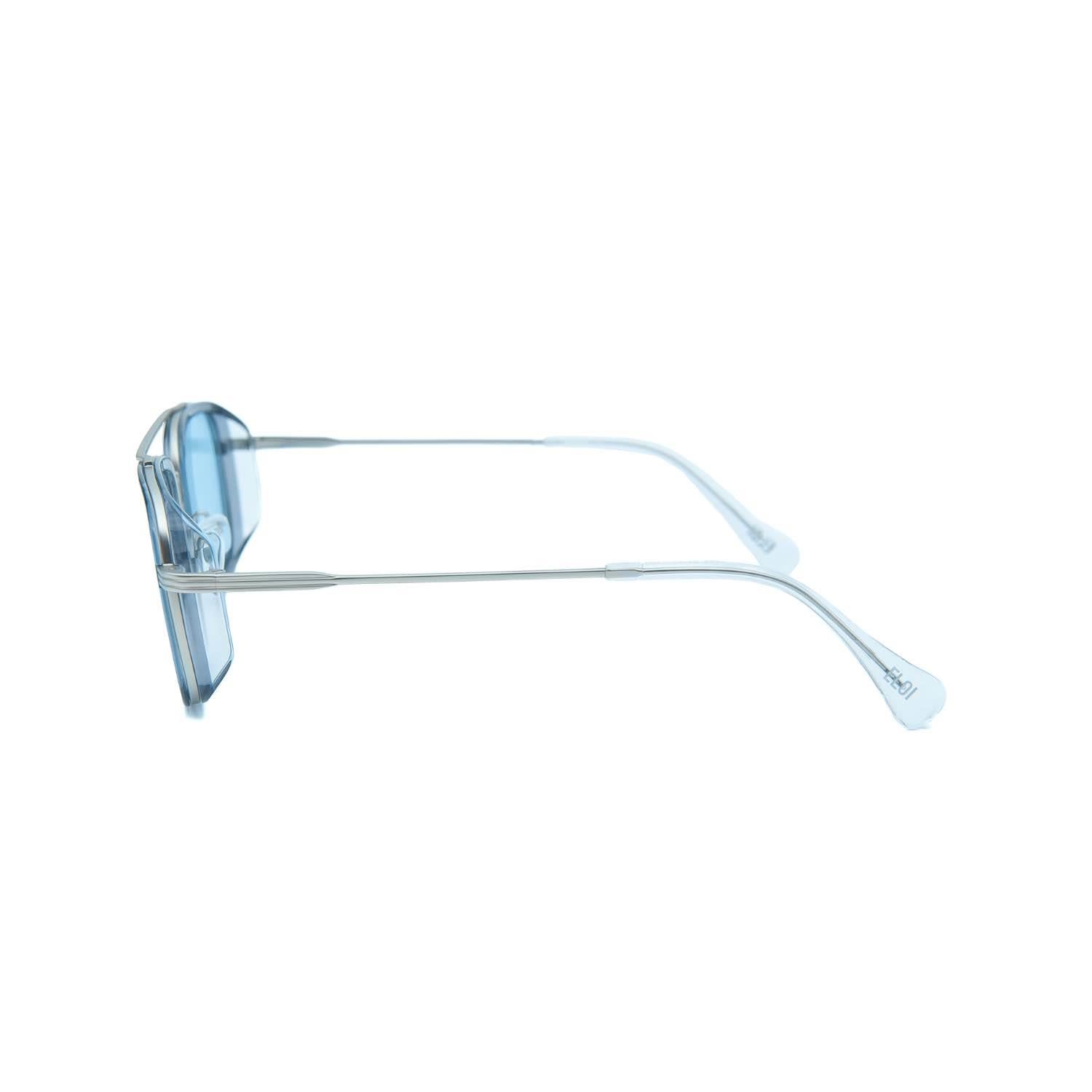Eloi 1869 06 52 Unisex Dikdörtgen Gri Metal Güneş Gözlüğü