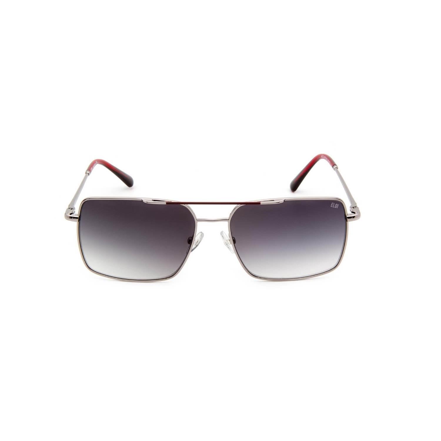 Eloi 4312 01 57 Unisex Dikdörtgen Gri Metal Güneş Gözlüğü
