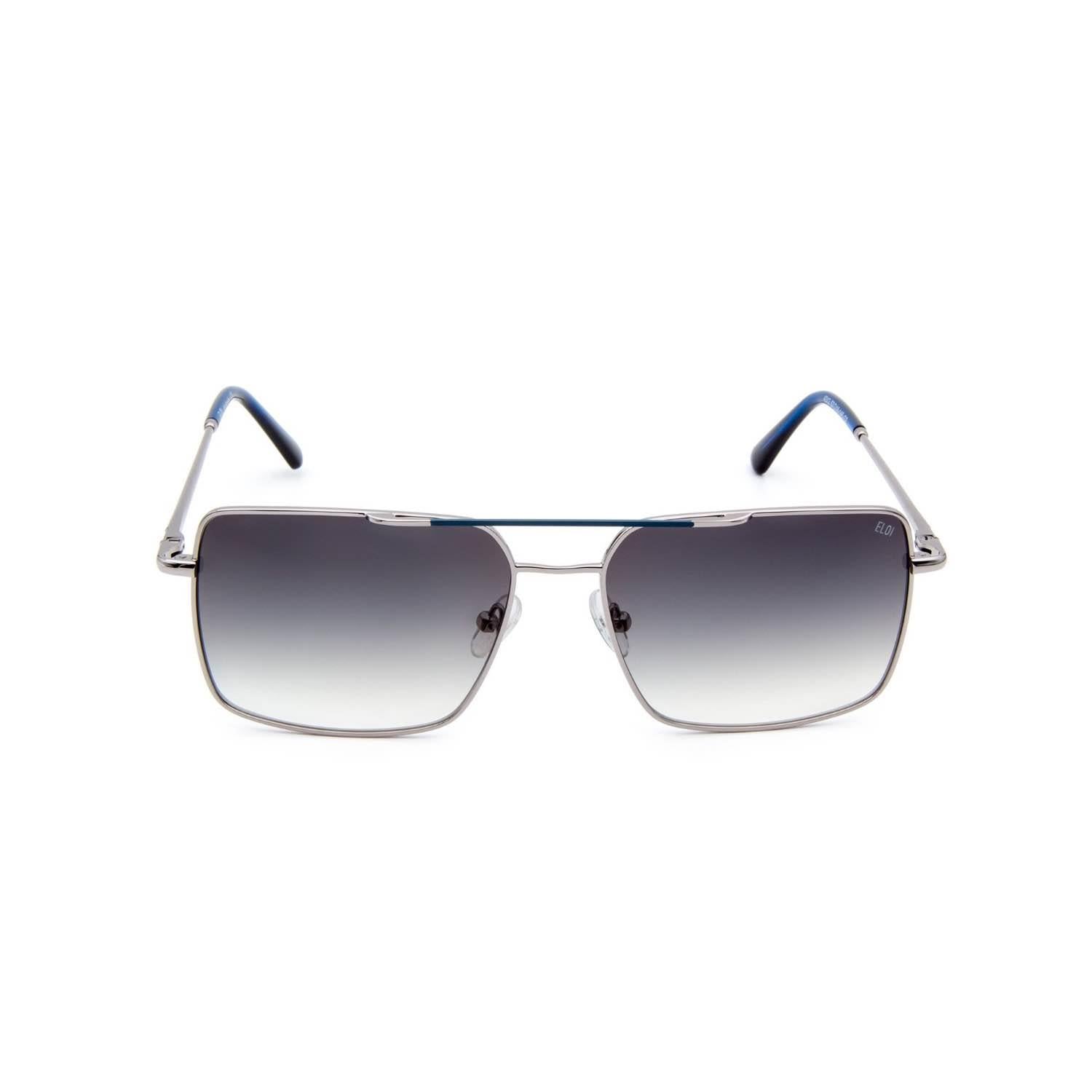 Eloi 4312 02 57 Unisex Dikdörtgen Gri Metal Güneş Gözlüğü