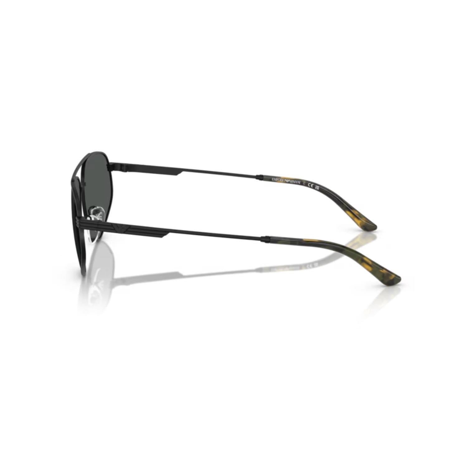 Emporio Armani EA 2156 300187 59 Erkek Pilot Siyah Metal Güneş Gözlüğü