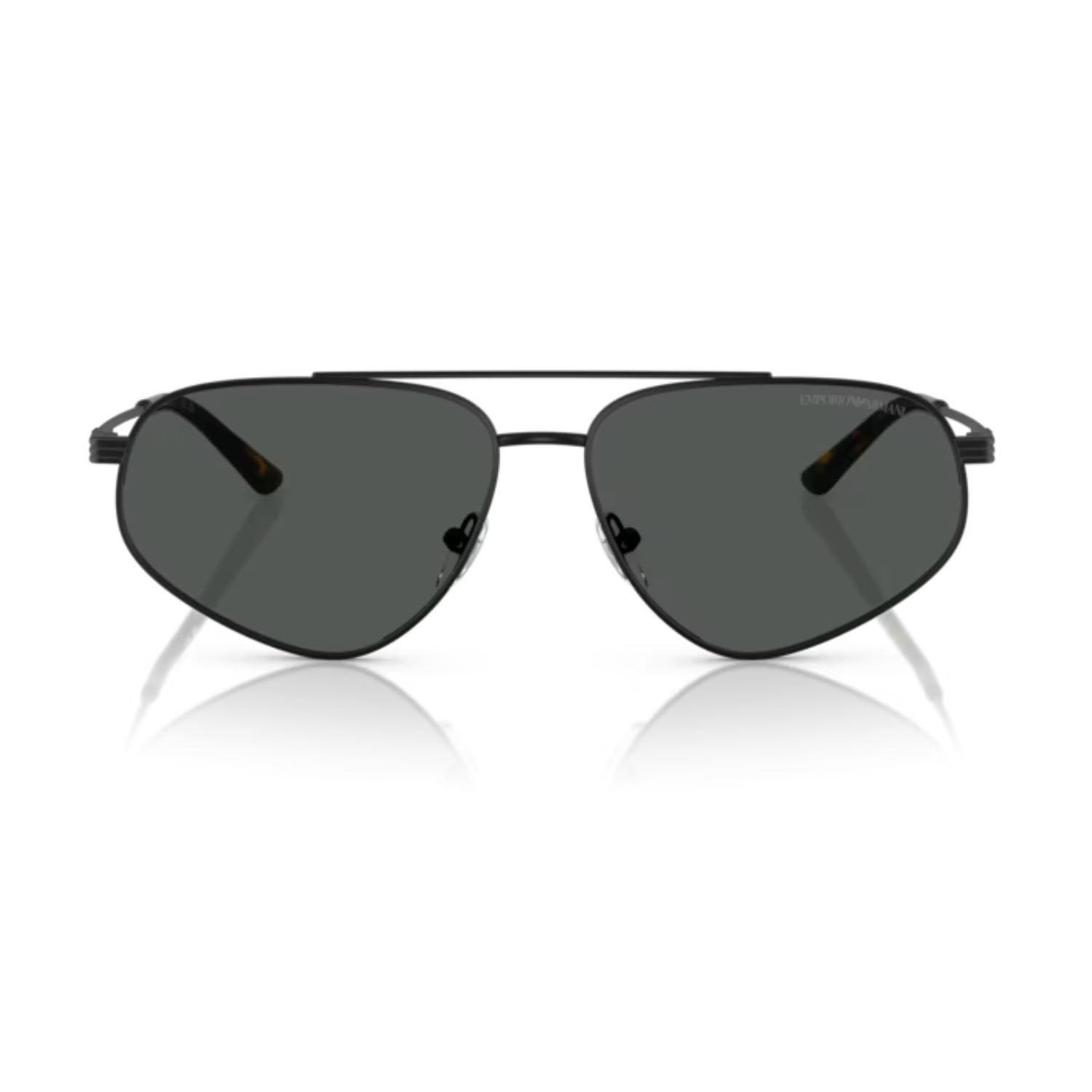 Emporio Armani EA 2156 300187 59 Erkek Pilot Siyah Metal Güneş Gözlüğü