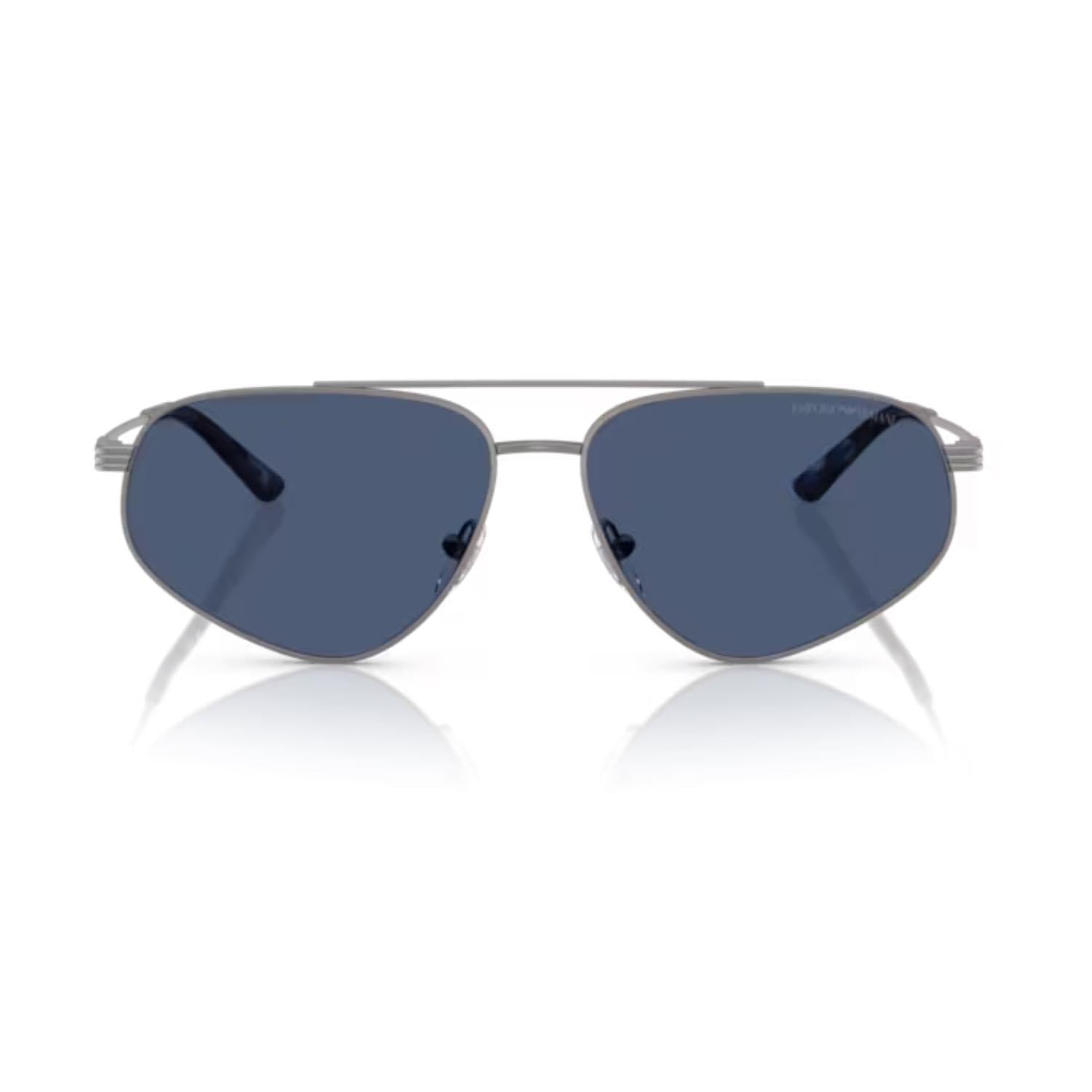 Emporio Armani EA 2156 300380 59 Erkek Pilot Gri Metal Güneş Gözlüğü