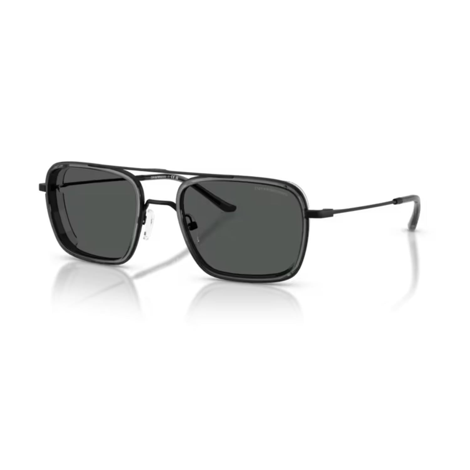 Emporio Armani EA 2162 300187 54 Erkek Pilot Siyah Kombine Güneş Gözlüğü