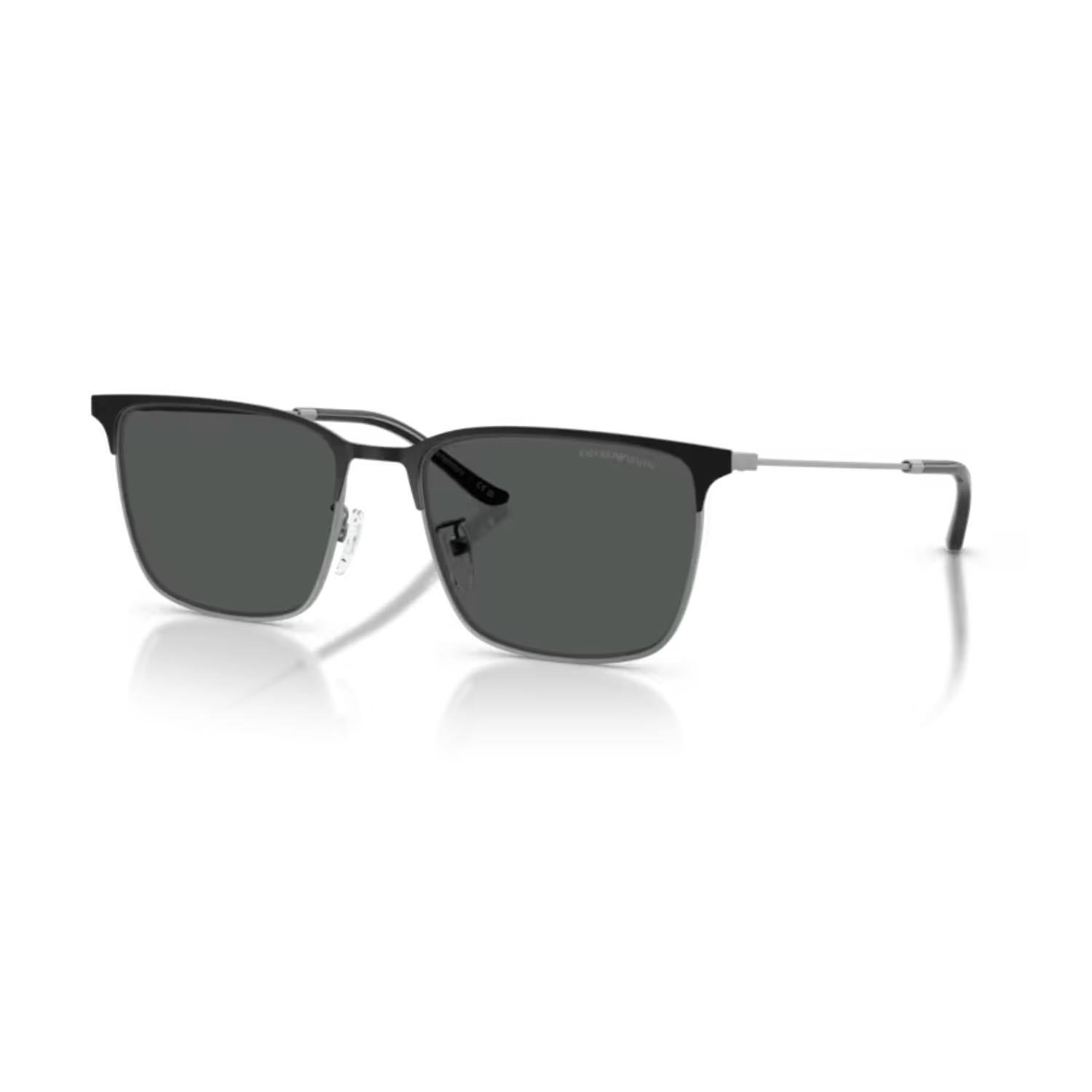 Emporio Armani EA 2164D 300187 57 Unisex Kare Siyah Kombine Kemik Güneş Gözlüğü