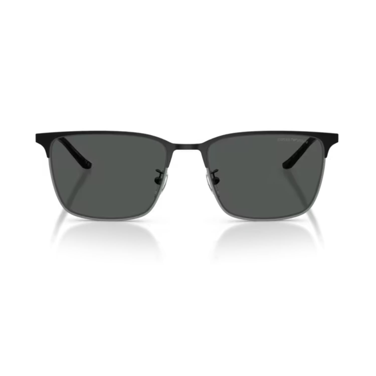 Emporio Armani EA 2164D 300187 57 Unisex Kare Siyah Kombine Kemik Güneş Gözlüğü