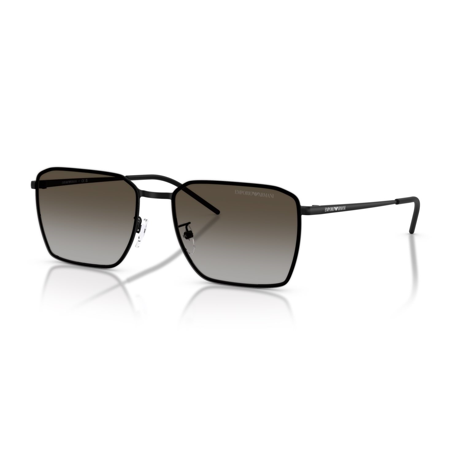 Emporio Armani EA 2172D 300113 60 Erkek Kare Siyah Metal Güneş Gözlüğü