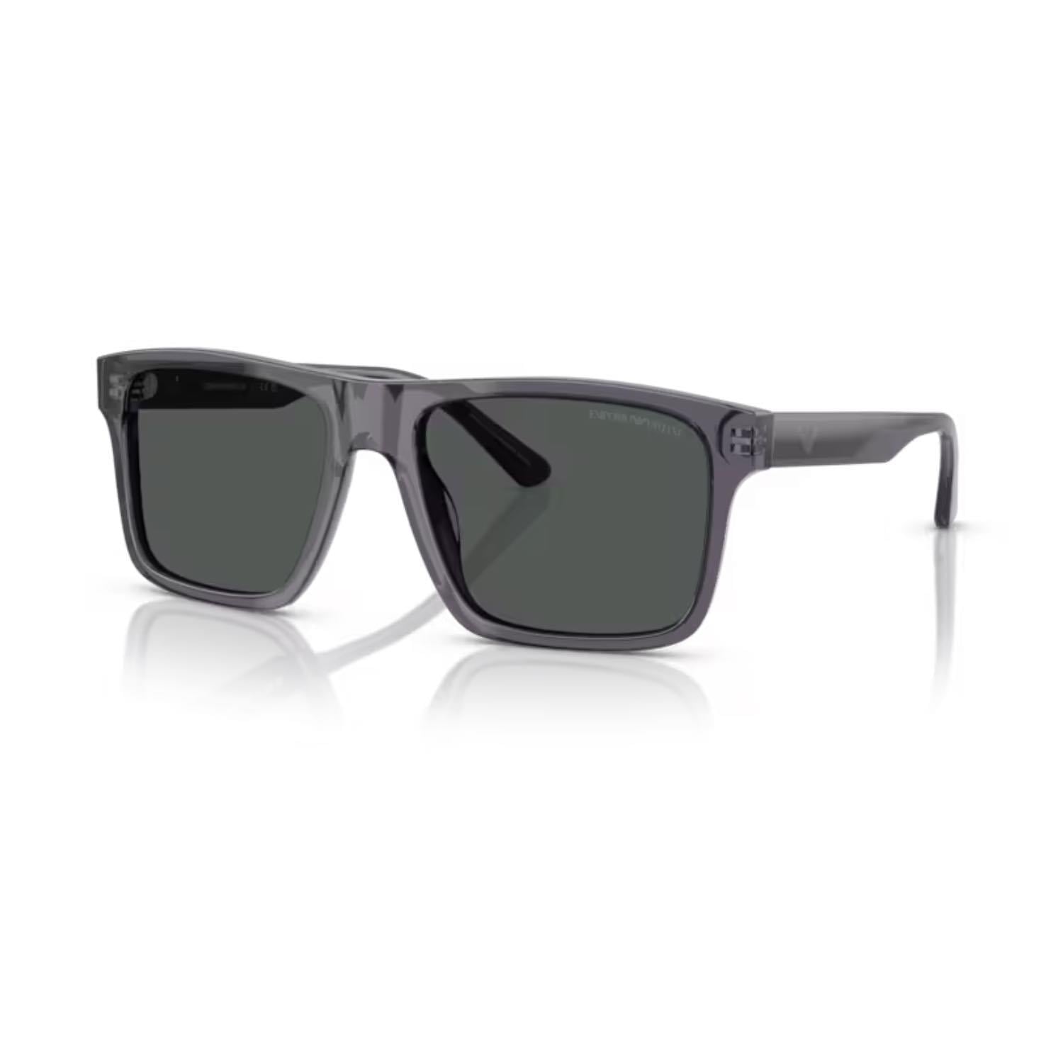 Emporio Armani EA 4232 610687 57 Erkek Kare Gri Kemik Güneş Gözlüğü