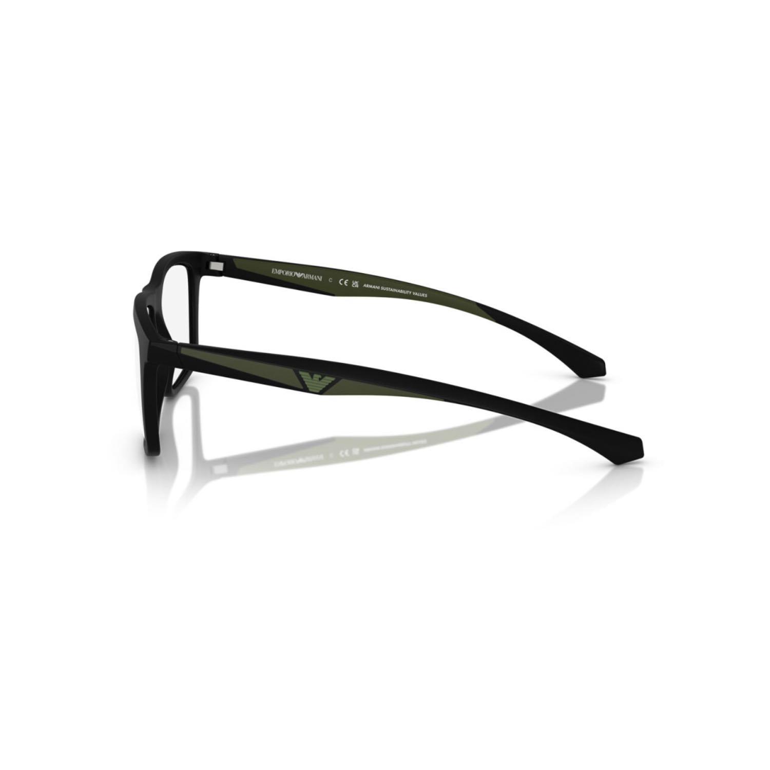 Emporio Armani EA 4235 50011W 55 Erkek Dikdörtgen Siyah Kemik Güneş Gözlüğü