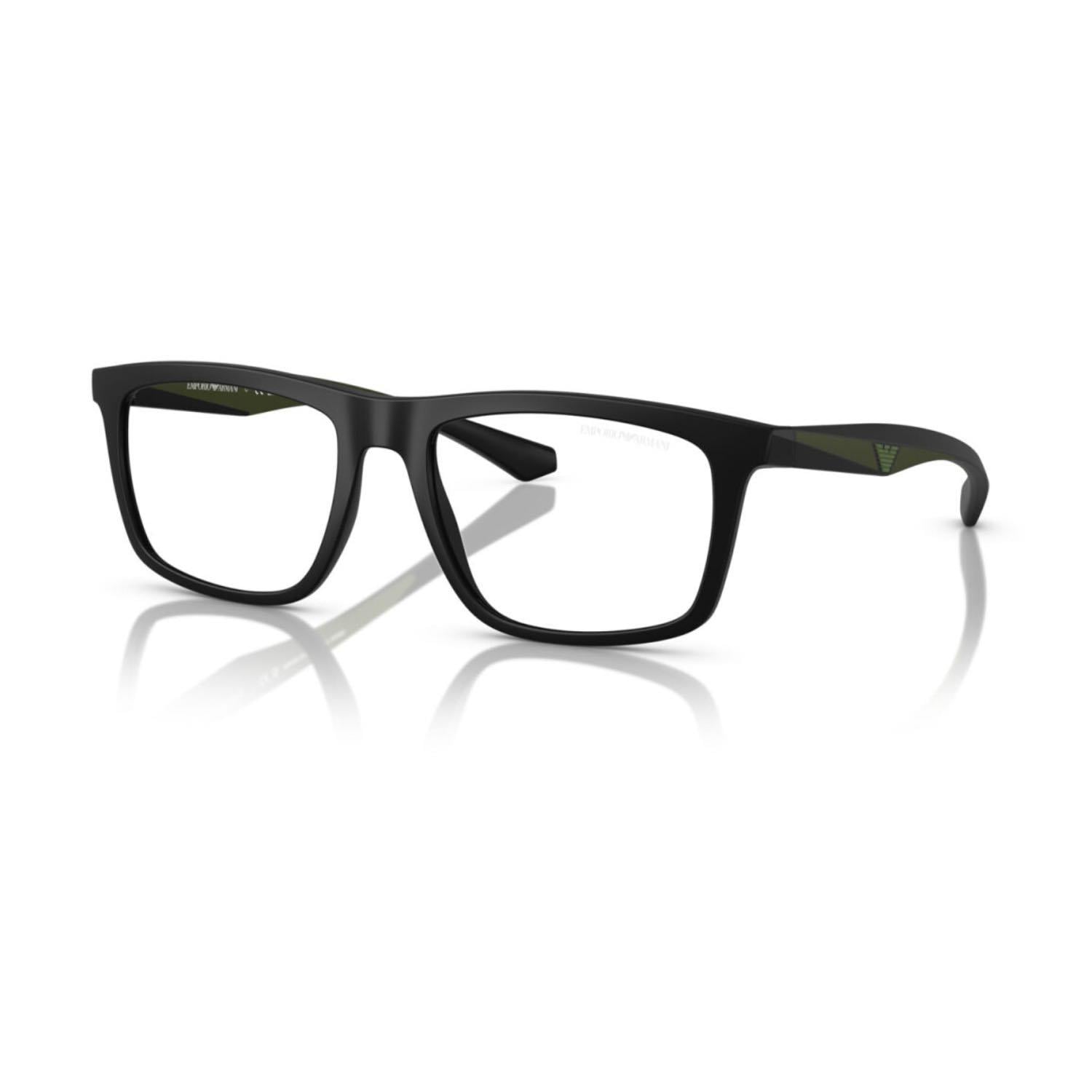 Emporio Armani EA 4235 50011W 55 Erkek Dikdörtgen Siyah Kemik Güneş Gözlüğü