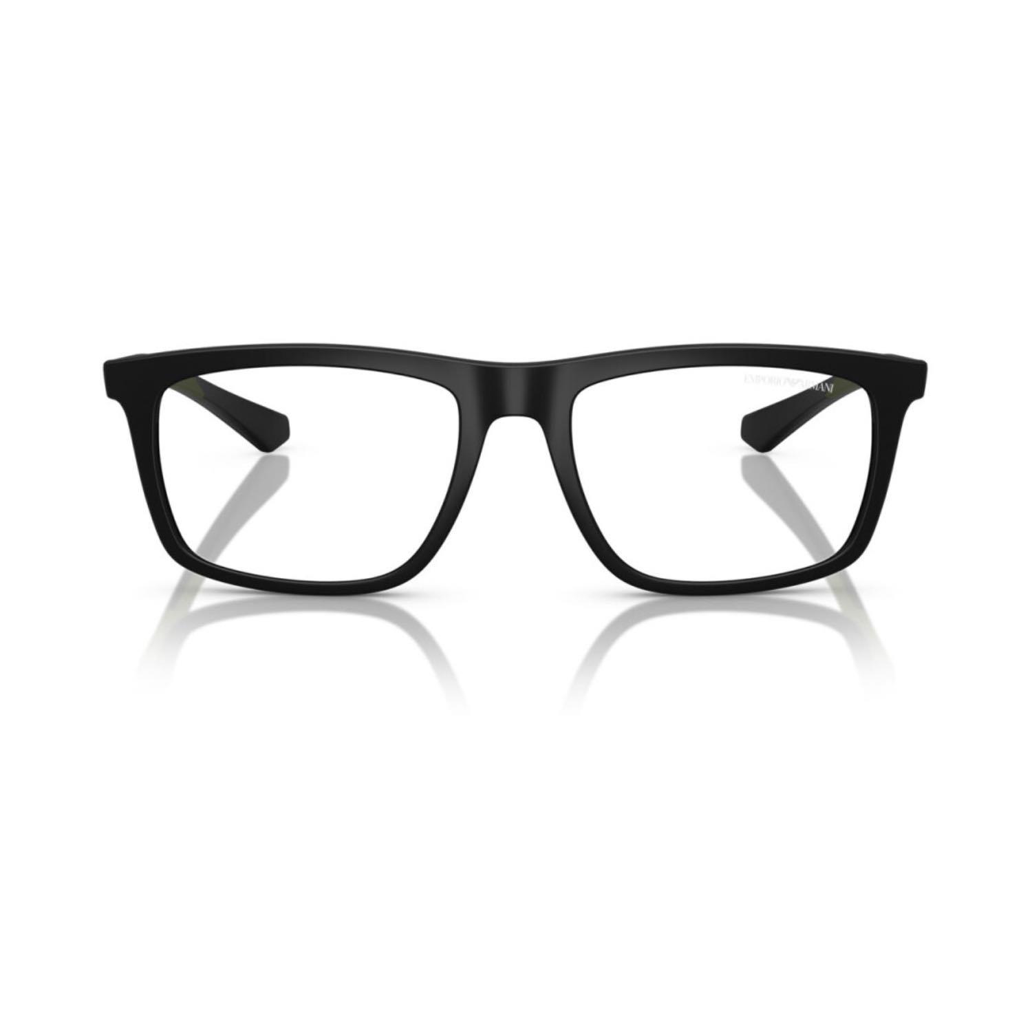 Emporio Armani EA 4235 50011W 55 Erkek Dikdörtgen Siyah Kemik Güneş Gözlüğü