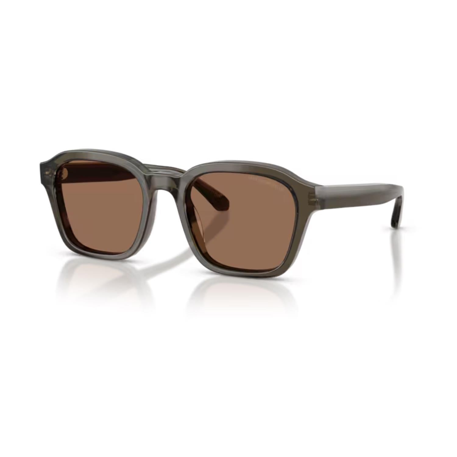 Emporio Armani EA 4245U 624973 54 Unisex Kare Şeffaf Gri Kemik Güneş Gözlüğü