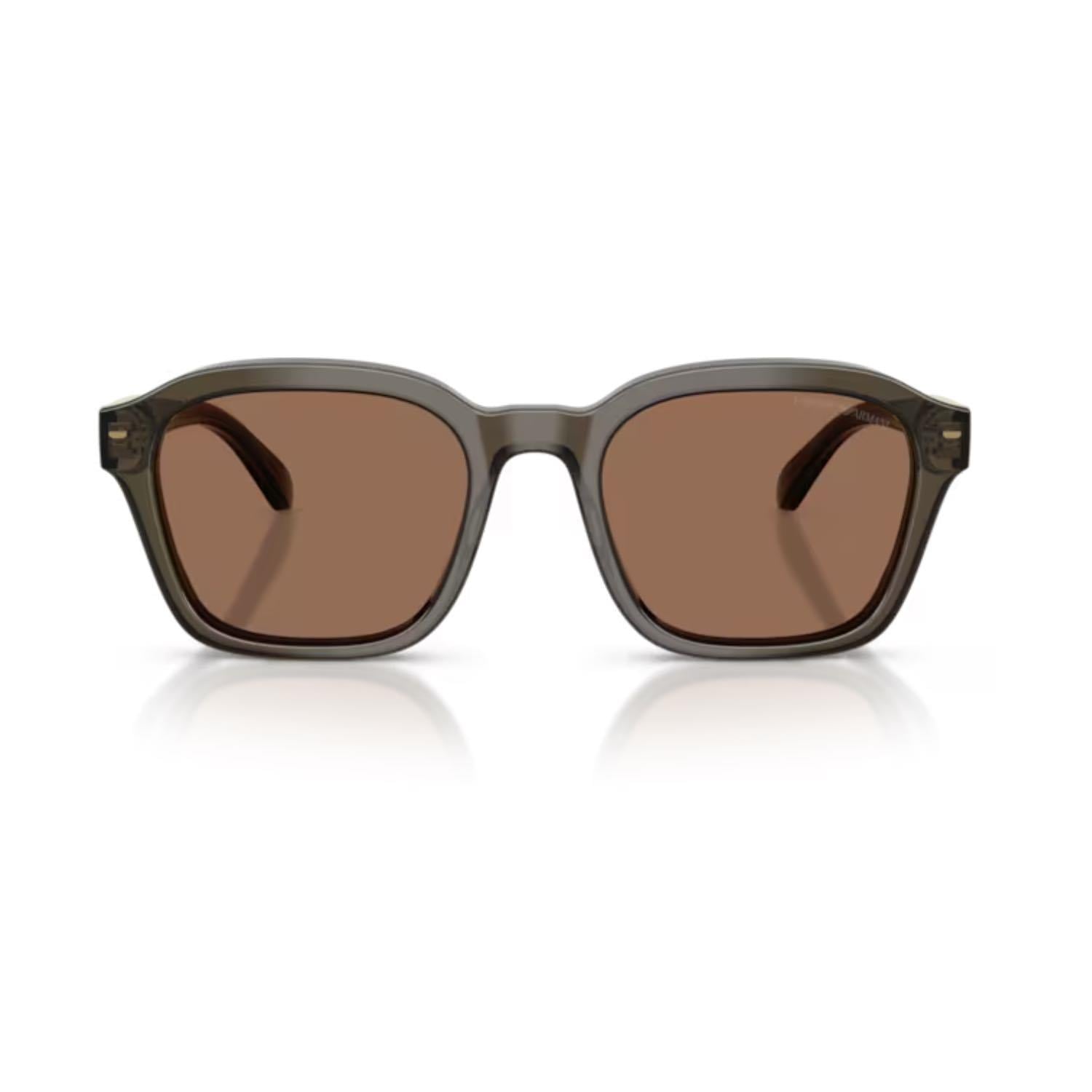 Emporio Armani EA 4245U 624973 54 Unisex Kare Şeffaf Gri Kemik Güneş Gözlüğü