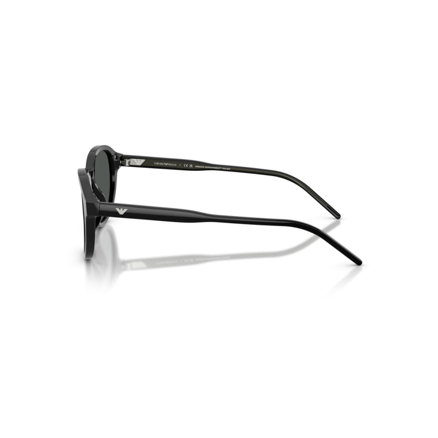 Emporio Armani EA 4247U 501787 51 Unisex Oval Siyah Kemik Güneş Gözlüğü