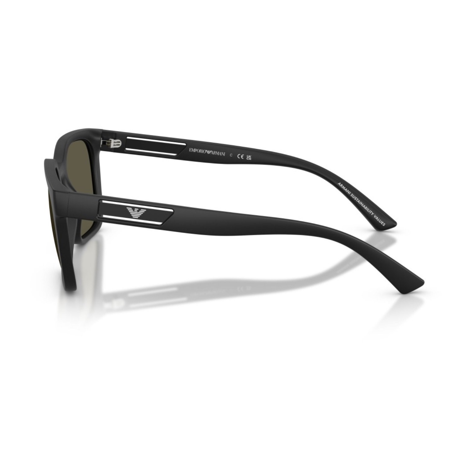 Emporio Armani EA 4269 500187 54 Erkek Kare Siyah Aynalı Kemik Güneş Gözlüğü