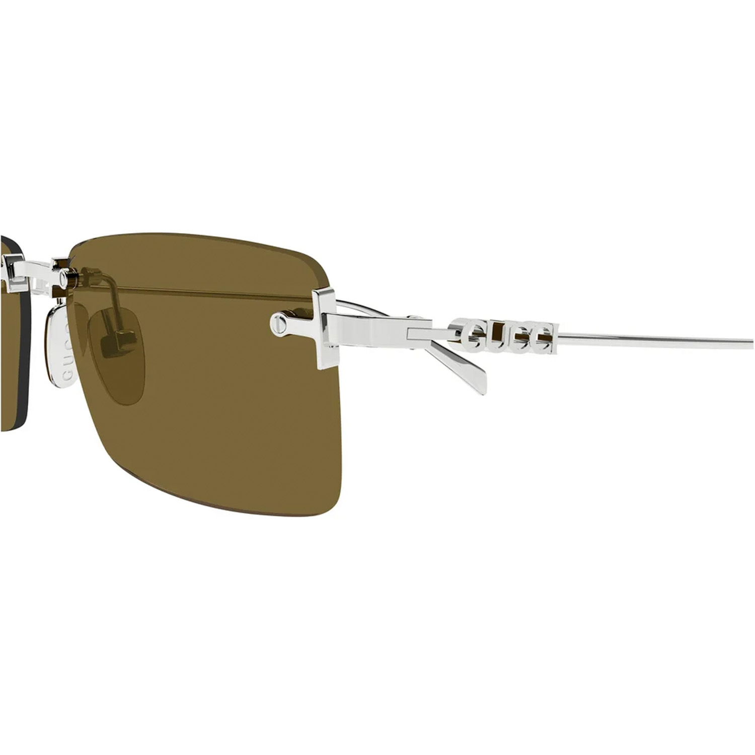 Gucci GG 1941S 002 56 Unisex Dikdörtgen Gümüş Metal Güneş Gözlüğü