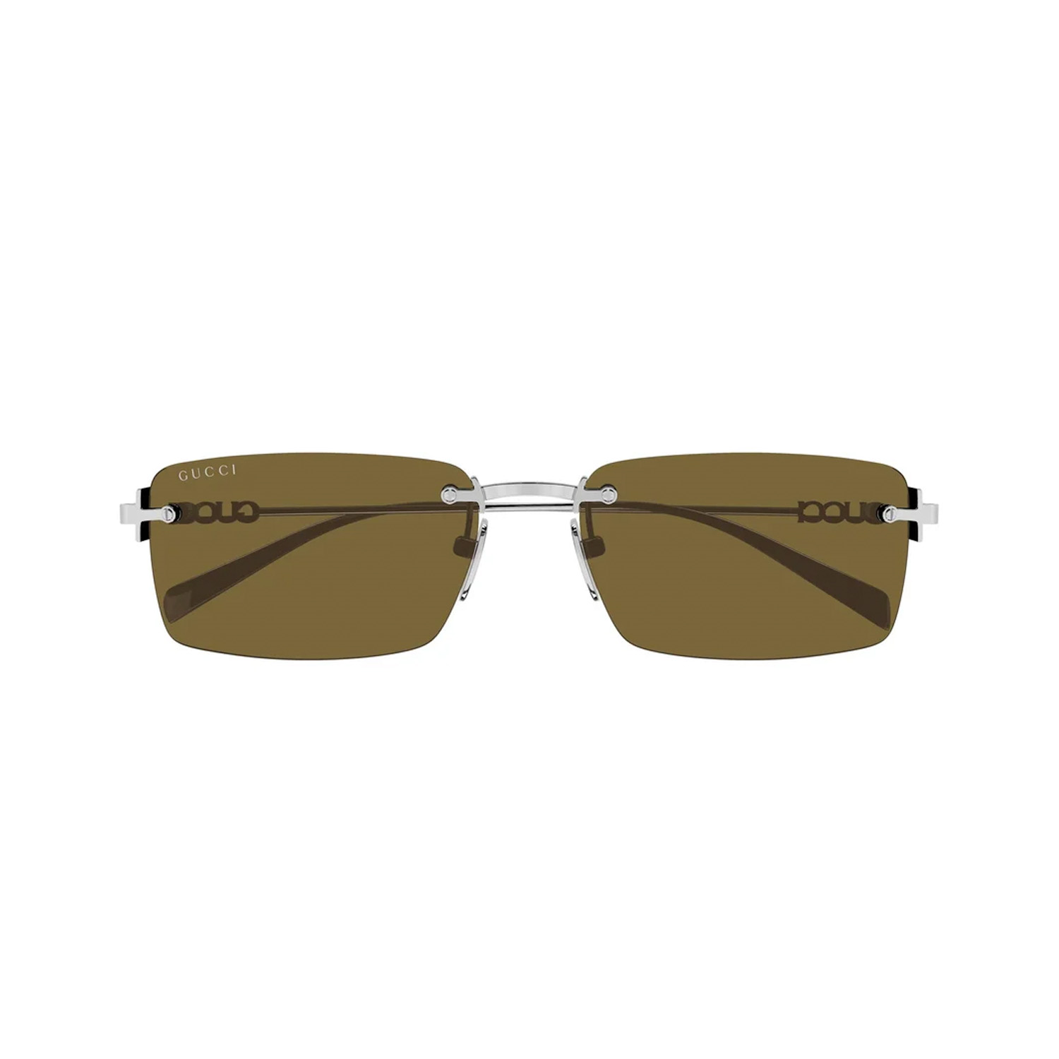 Gucci GG 1941S 002 56 Unisex Dikdörtgen Gümüş Metal Güneş Gözlüğü