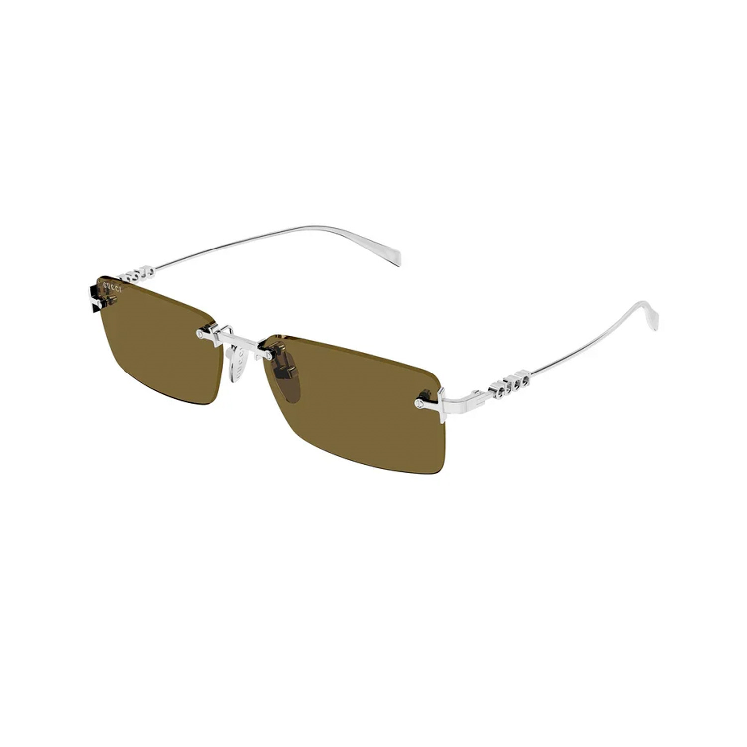 Gucci GG 1941S 002 56 Unisex Dikdörtgen Gümüş Metal Güneş Gözlüğü