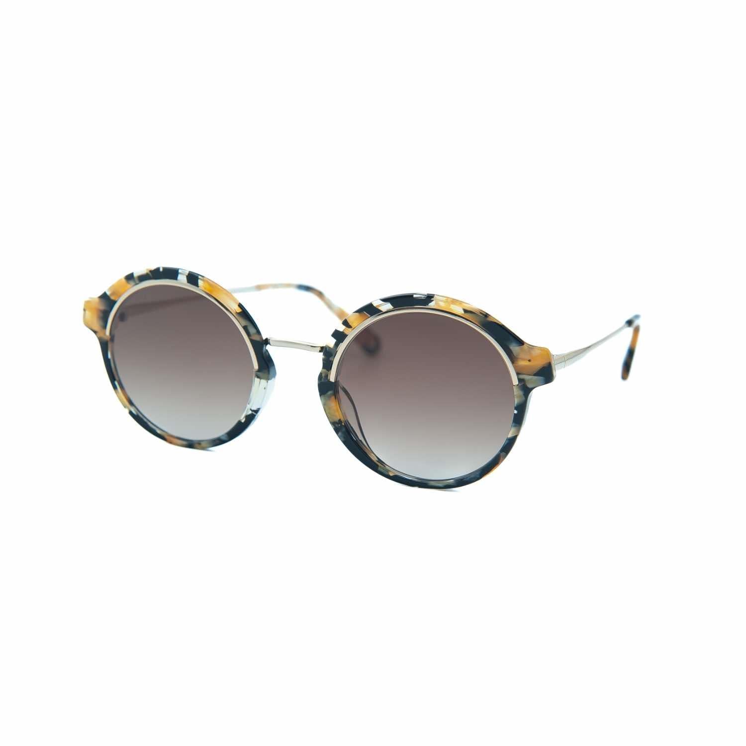 Gigi oo Gg 363 C1 45 Unisex Yuvarlak Sarı Desenli Kemik Güneş Gözlüğü