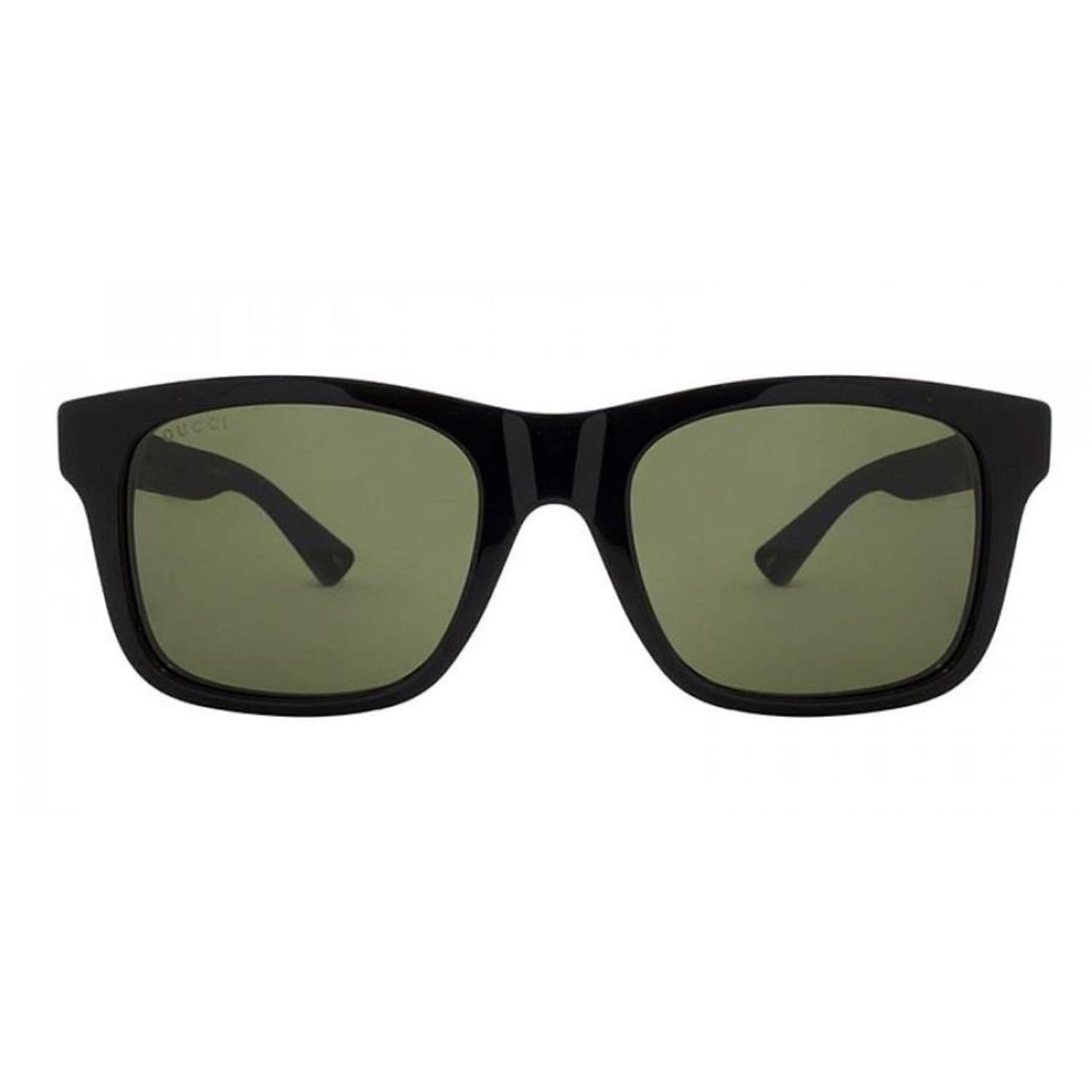 Gucci GG 0008S 001 53 Unisex Oval Siyah Kemik Güneş Gözlüğü