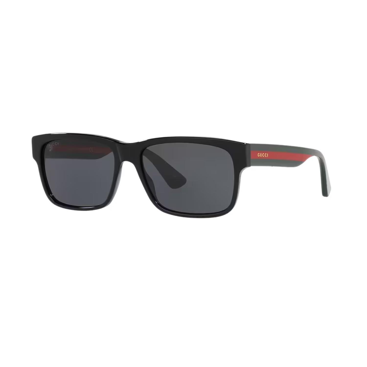 Gucci GG 00340S 006 58 01 Unisex Kare Siyah Kemik Güneş Gözlüğü