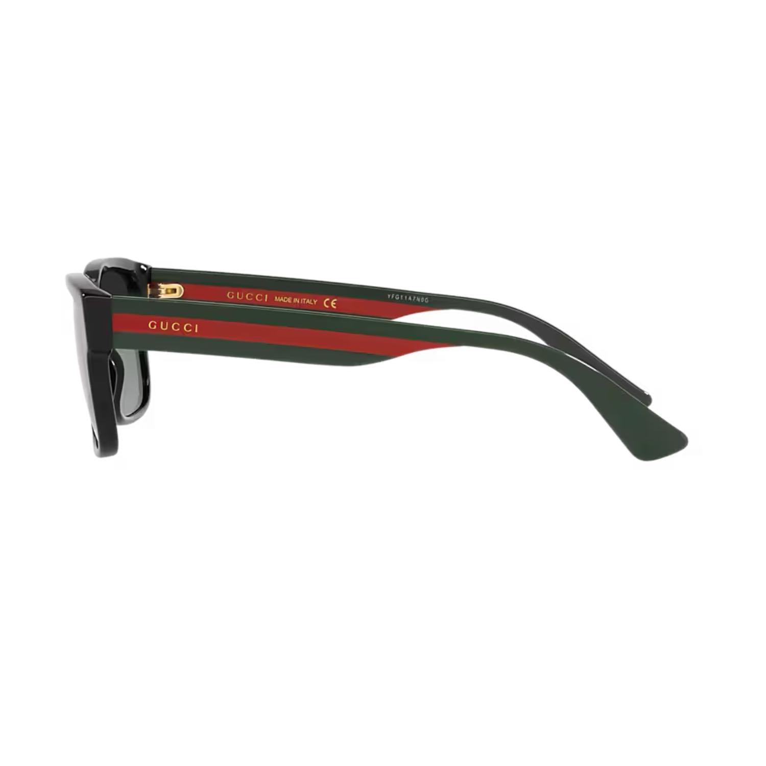 Gucci GG 00340S 006 58 01 Unisex Kare Siyah Kemik Güneş Gözlüğü