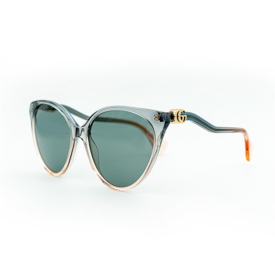 Gucci GG 1011S 002 57 Kadın Şeffaf Cat Eye Güneş Gözlüğü