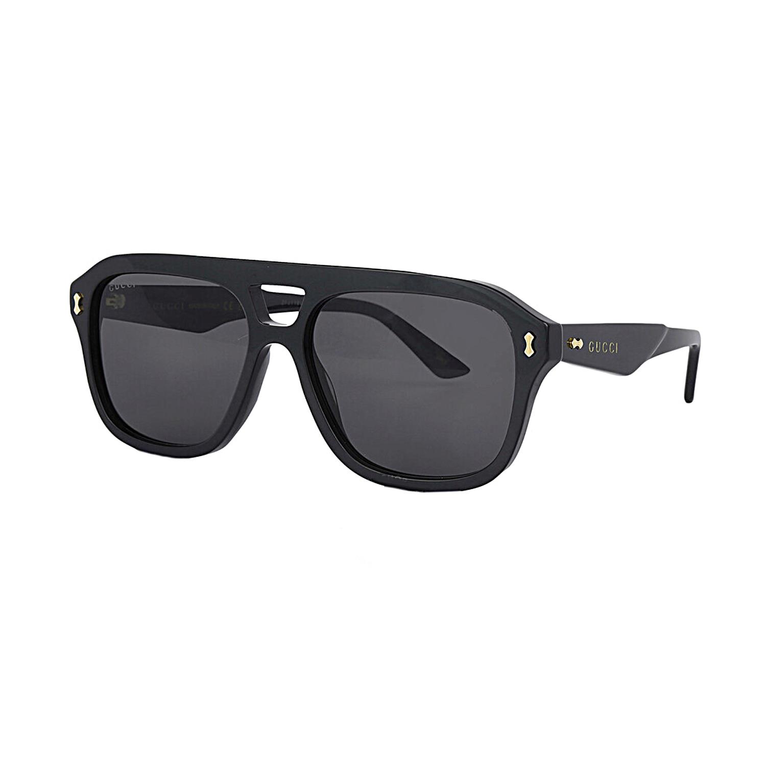 Gucci GG 1263S 001 57 Erkek Siyah Kemik Güneş Gözlüğü