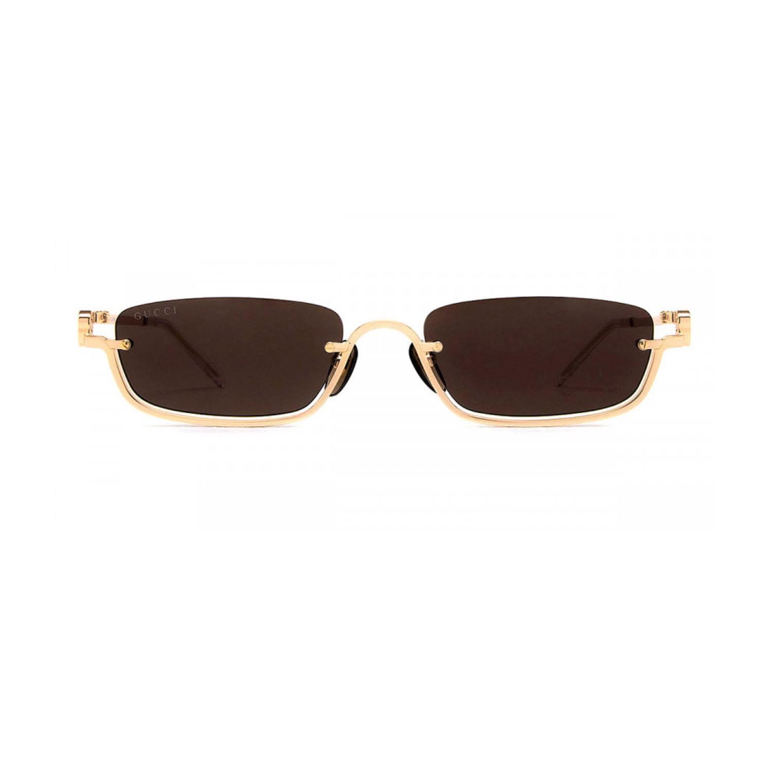 Gucci GG 1278S 001 55 Kadın Dikdörtgen Gri Metal Güneş Gözlüğü
